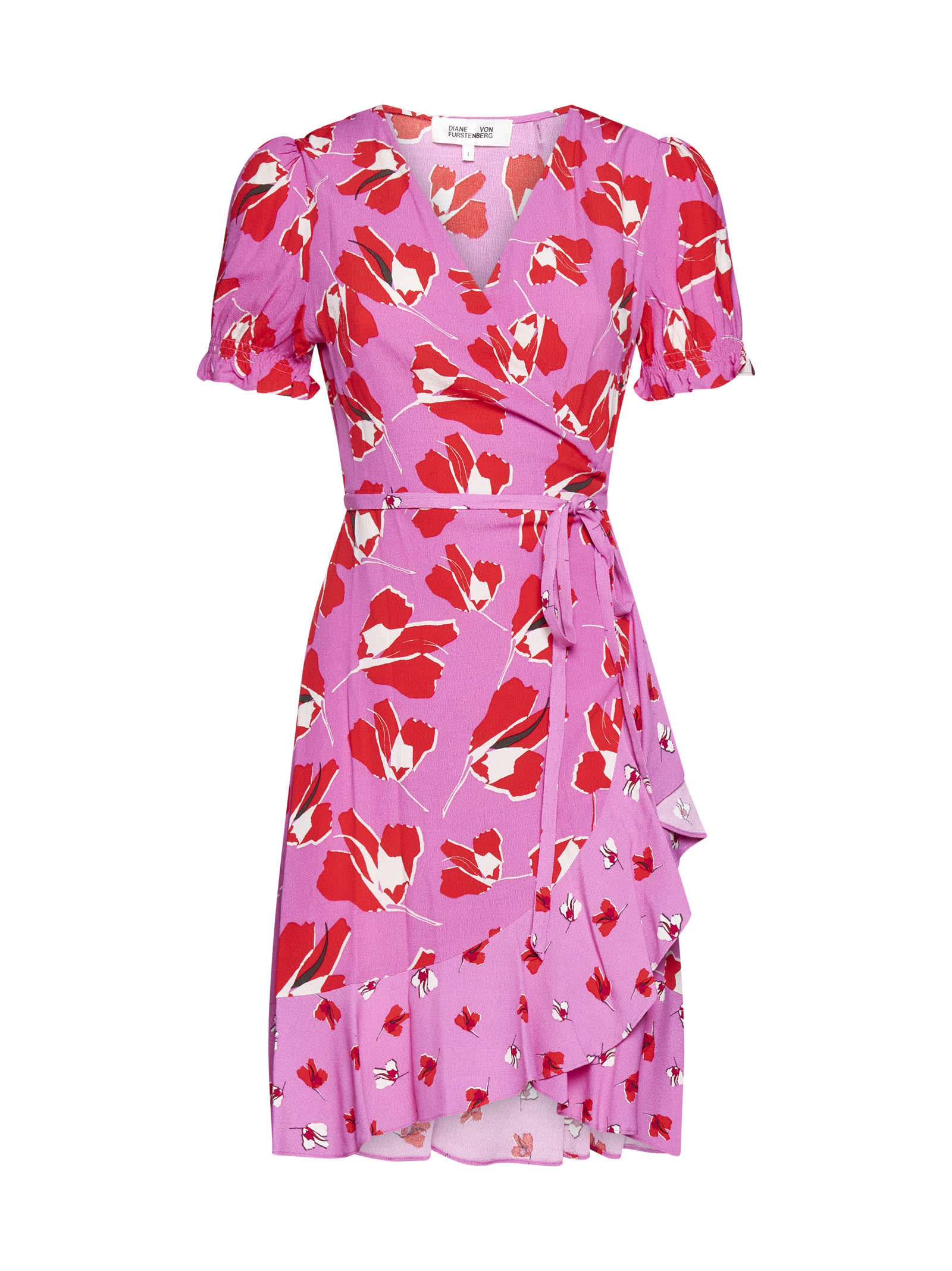 Shop Diane Von Furstenberg Dress In Paper Tulip Lg Pink