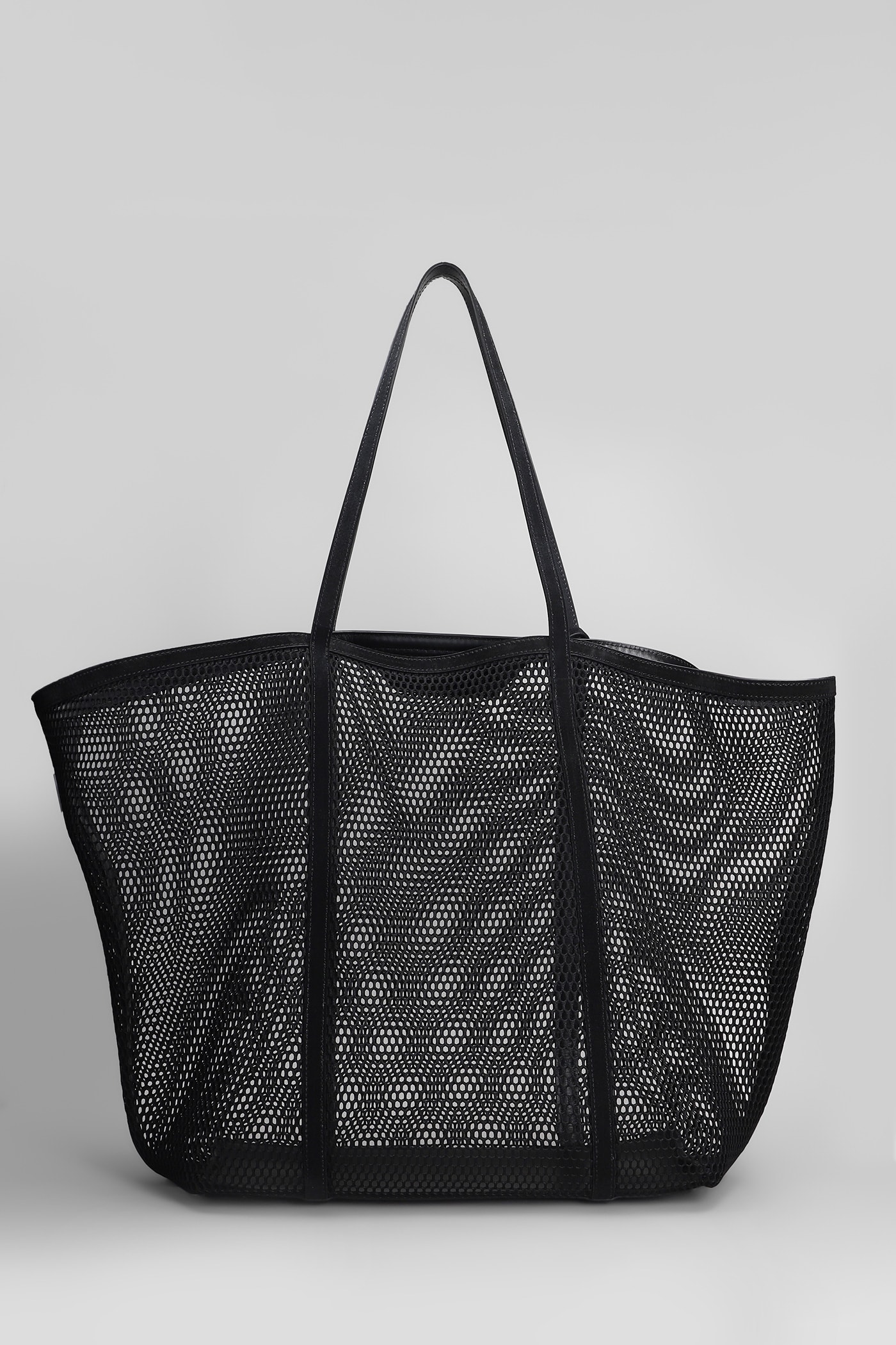 Attico Via Del Mare Tote In Black Polyester