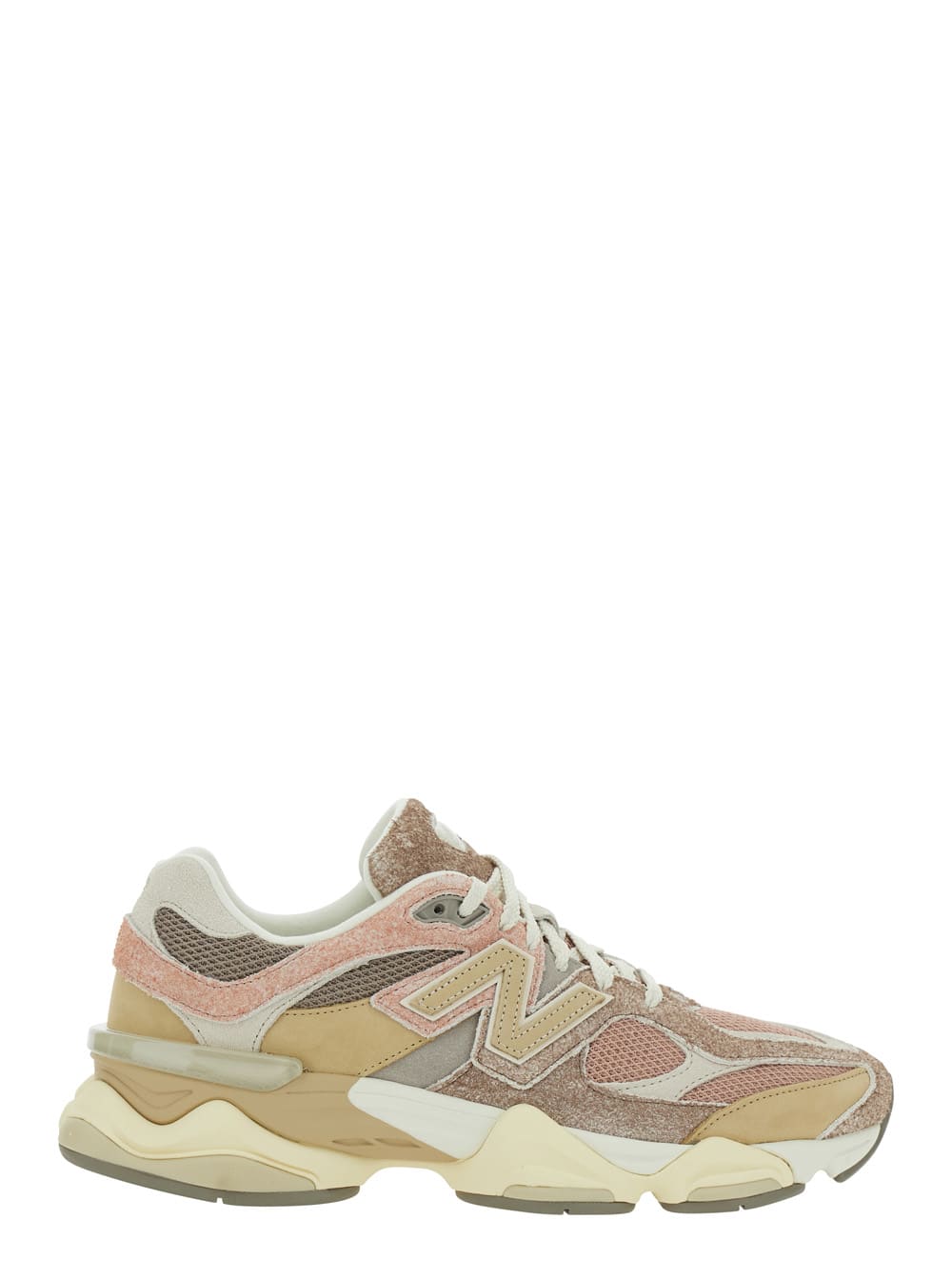 New Balance Multicolor Low Top Sneaker With Logo Detail On The Side In Suede And Tech Fabric Unisex In Gold