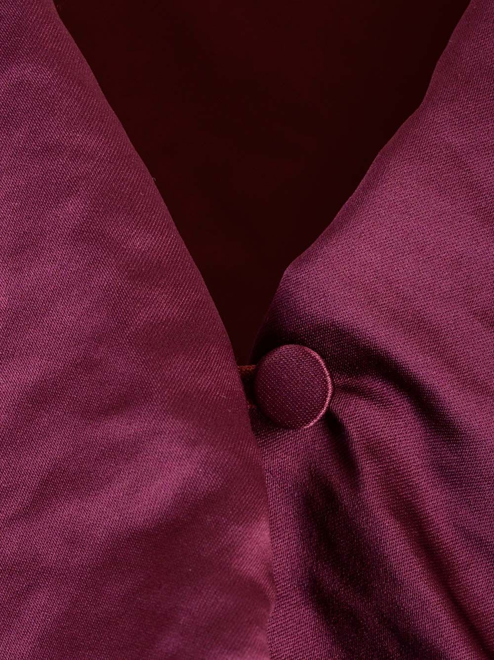 Shop Forte Forte Silk Duchesse Bolero Jacket In Bordeaux