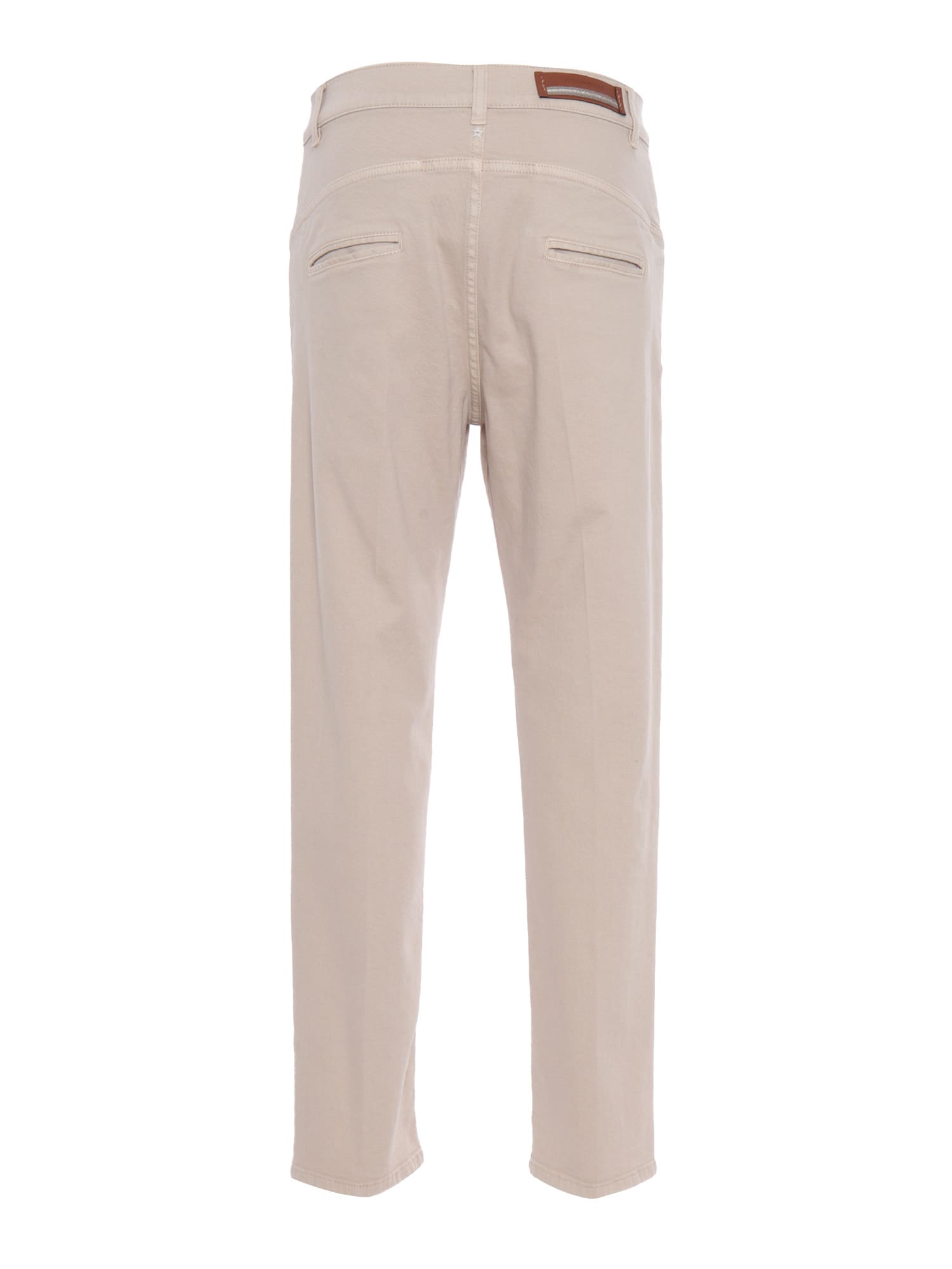 Lorena Antoniazzi Denim Pants In Beige