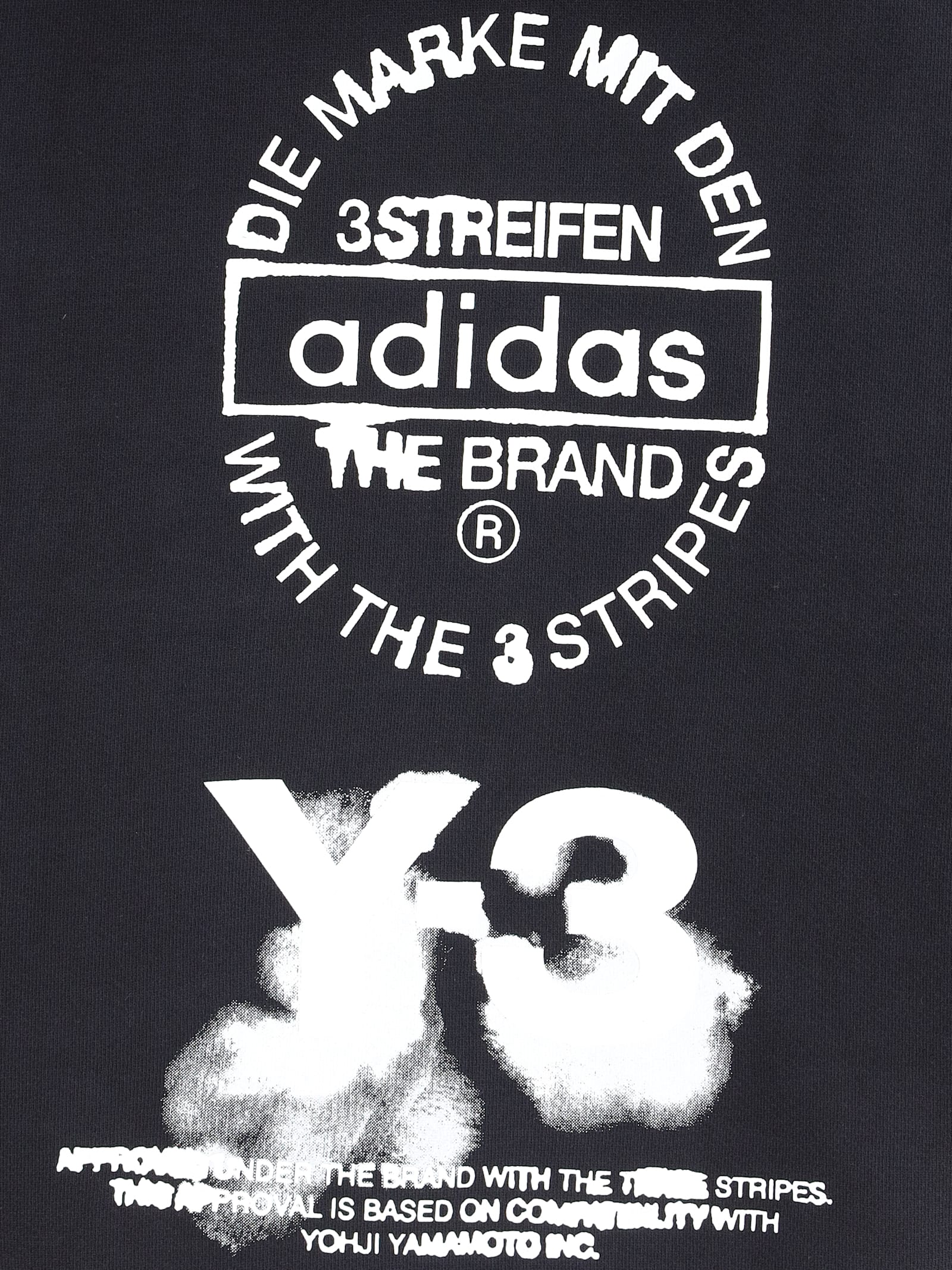 Y-3 Graphic Hoodie In Black