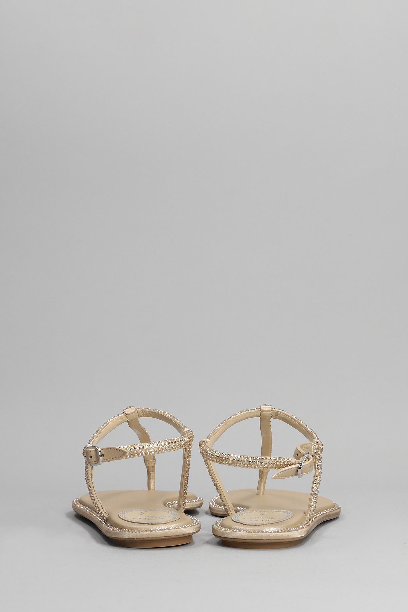 René Caovilla Renè Caovilla Diana Embellished Thong Sandals In Marrone