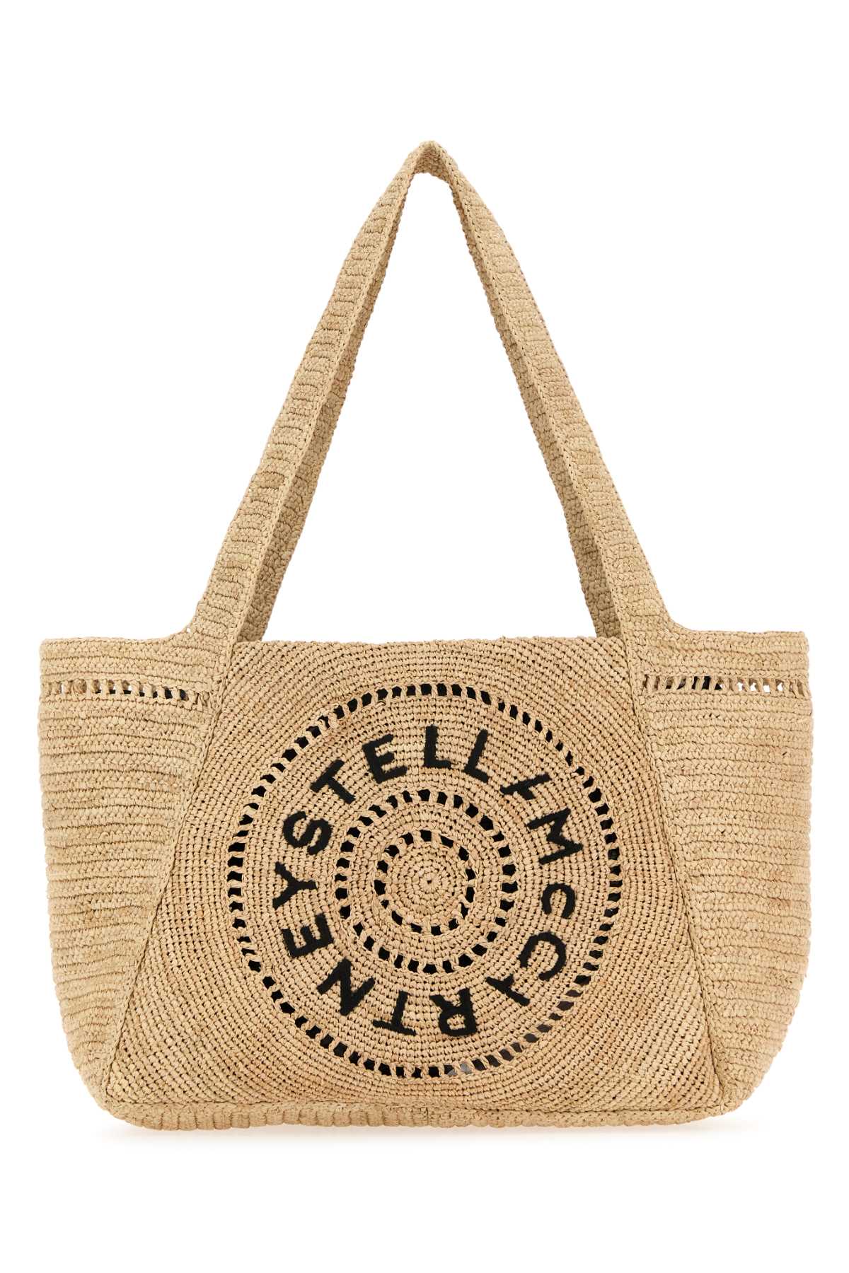 Raffia Medium Stella Logo Shopping Bag