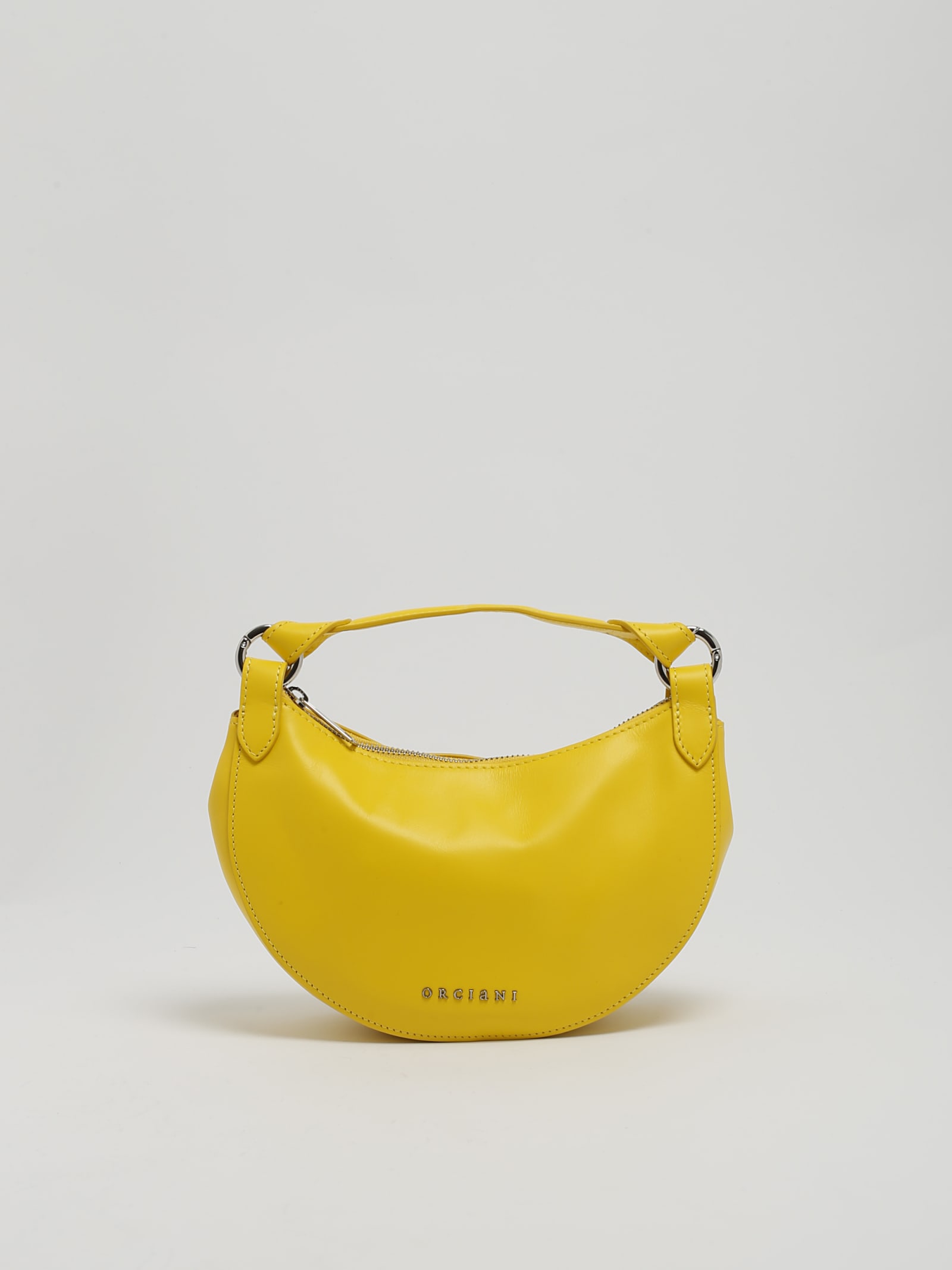 Shop Orciani Mini Hobo Shoulder Bag In Limone