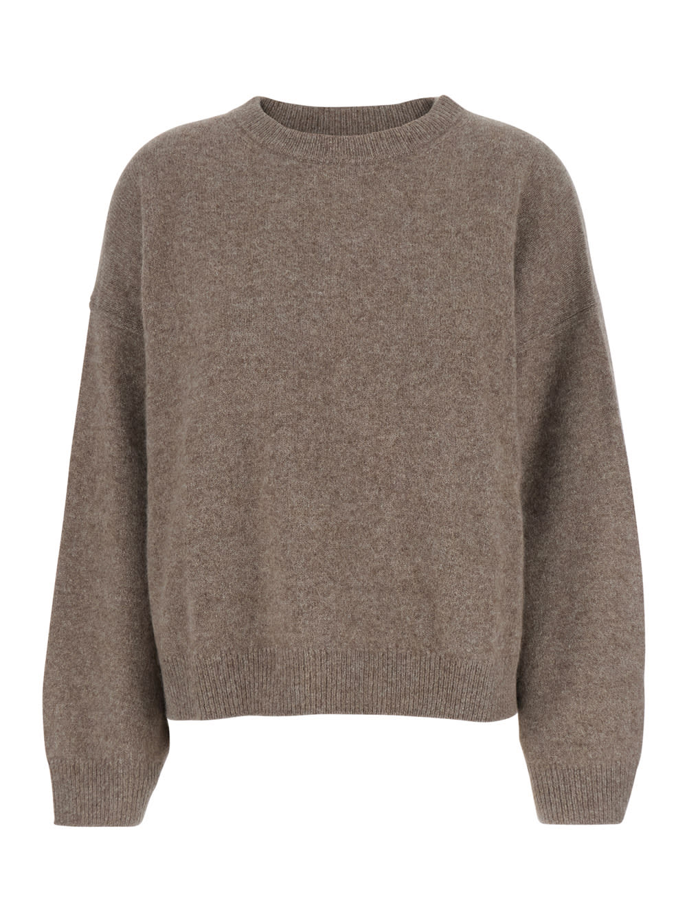 Loulou Studio Tristan Crew Neck Sweater In Brown