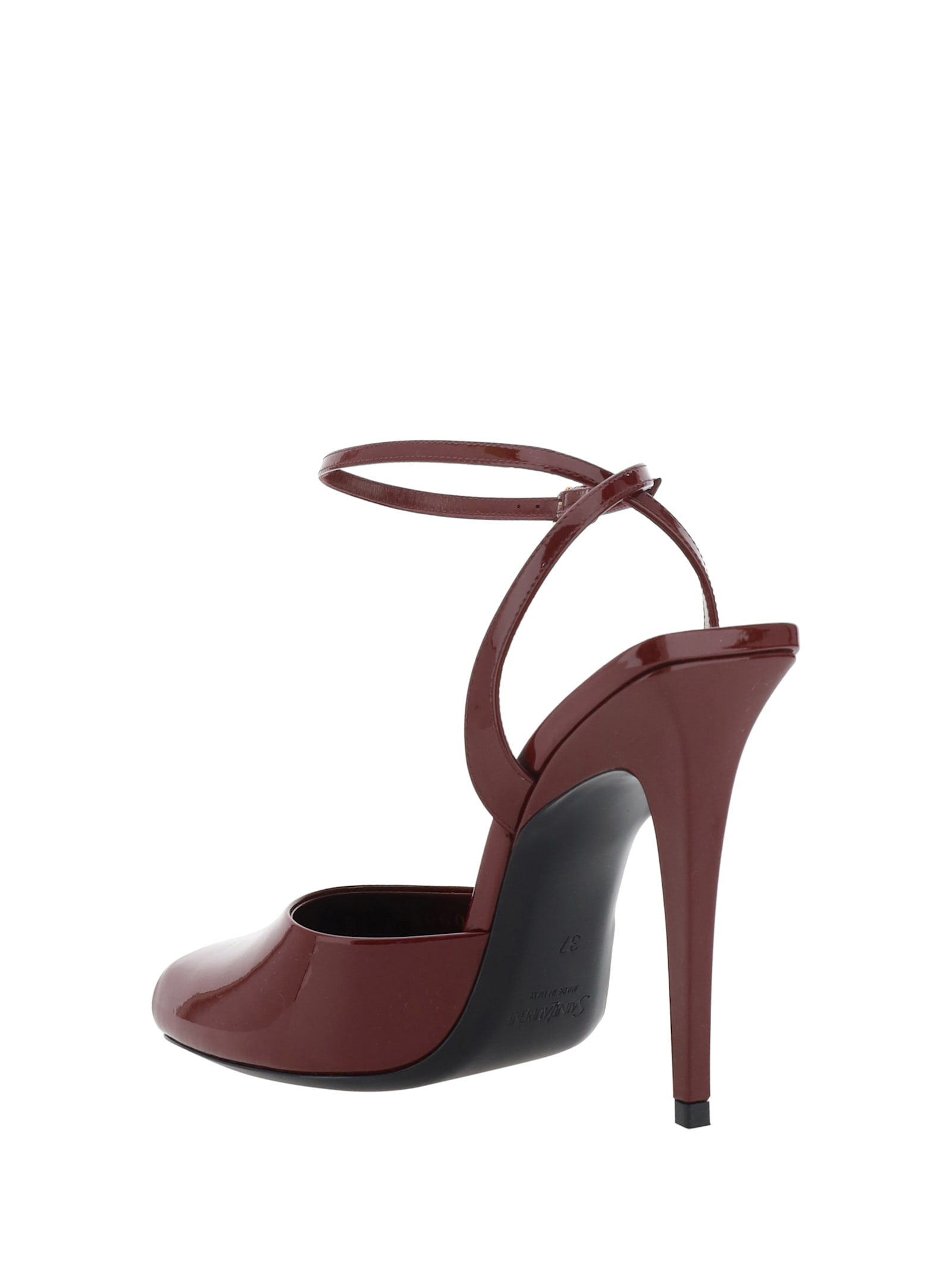 Shop Saint Laurent La Scandale Sandals In Grenat