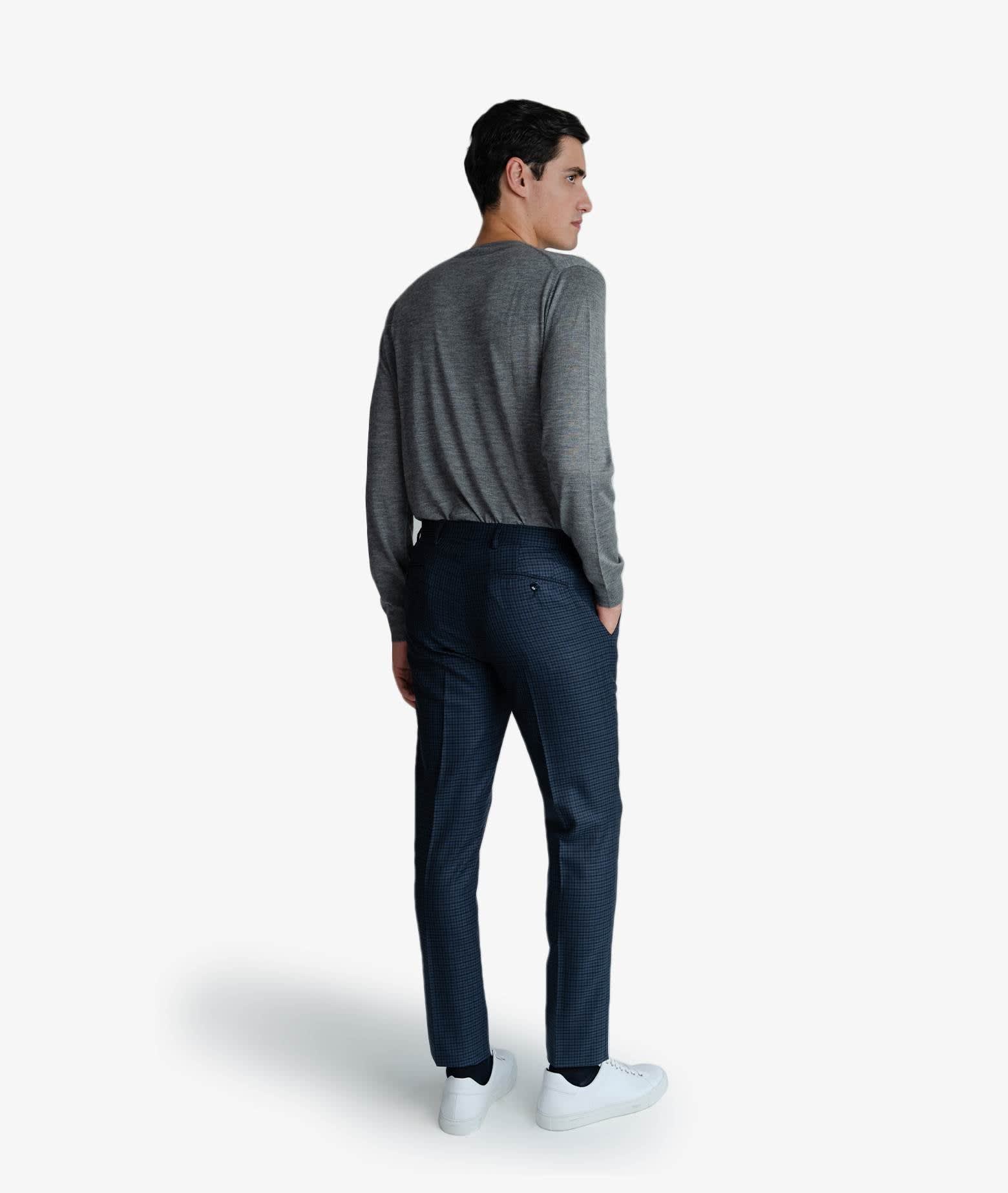 Shop Larusmiani Velvet Trousers Howard Pants In Navy