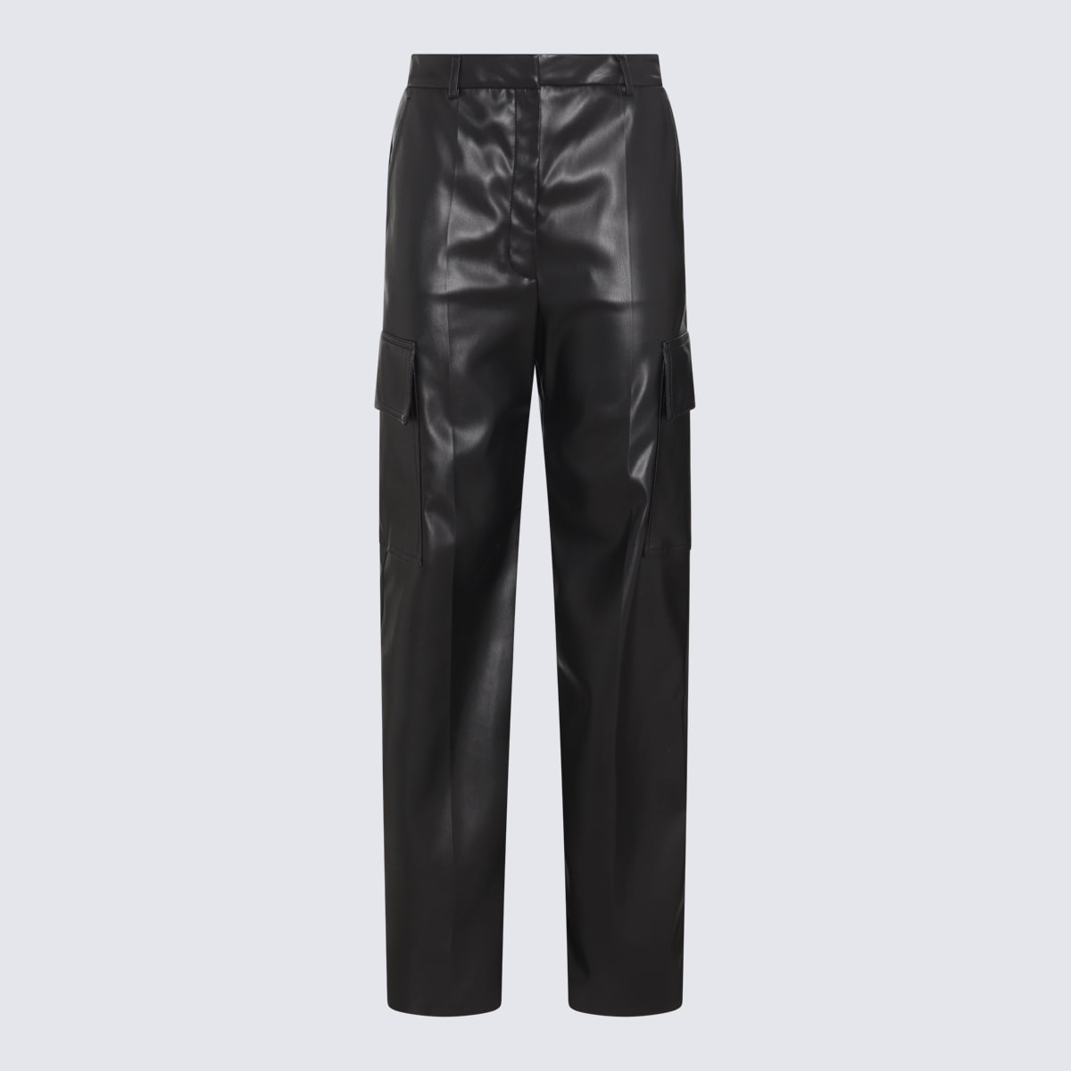 Stella Mccartney Black Faux Leather Trousers