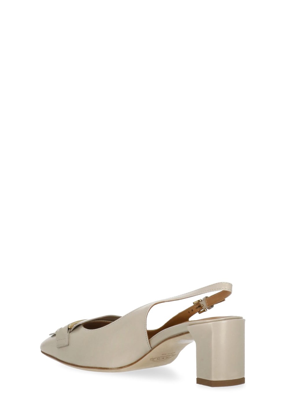 Tod's 60mm Squared-toe Metallic-logo Pumps In Neutral