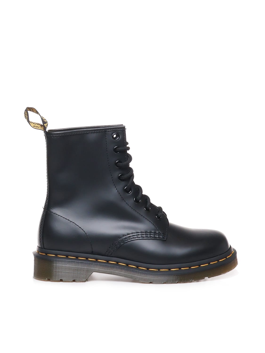 Shop Dr. Martens' Boots 1460 In Black Smooth