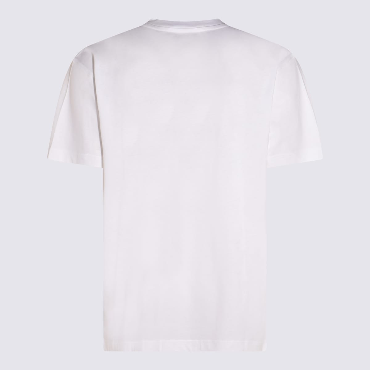 Moschino Cotton T-shirt With Contrasting Logo Detail In White