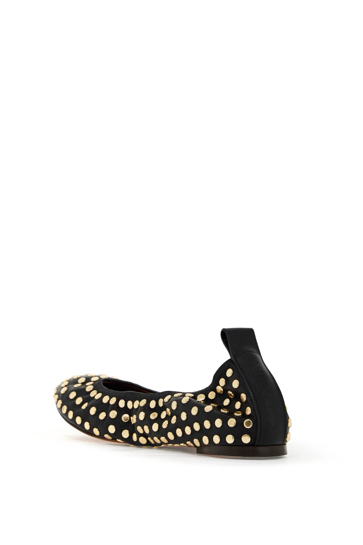 Shop Lanvin Studded Ballet Flats In Noir (black)