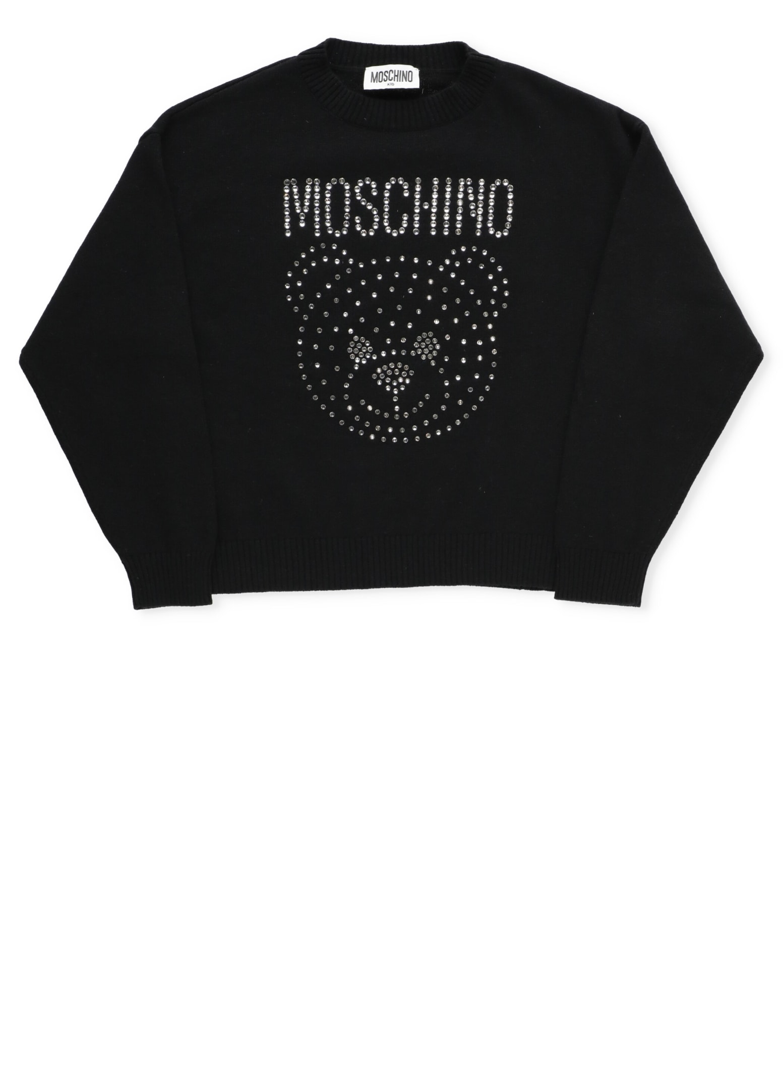 Moschino Teddy Bear Sweater With Strass