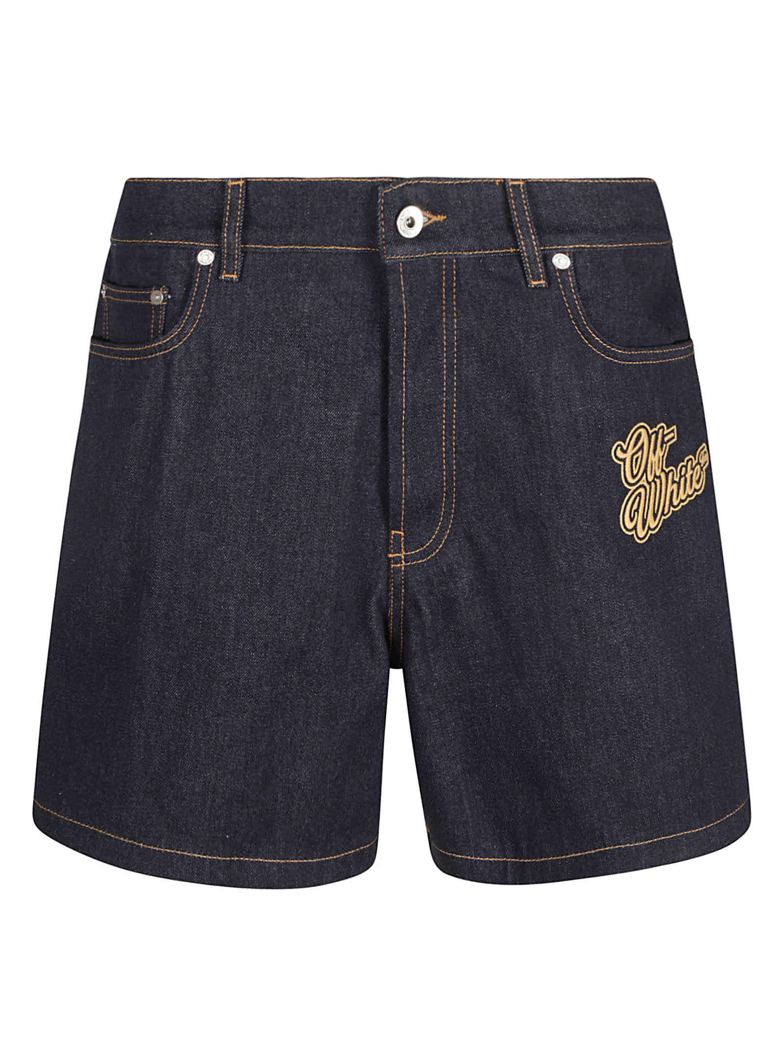 90s Logo Patch Denim Shorts