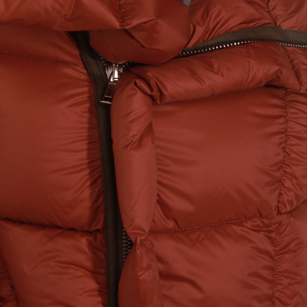 Rick Owens Insulated Long Sleeve Puffer Jacket In Gold