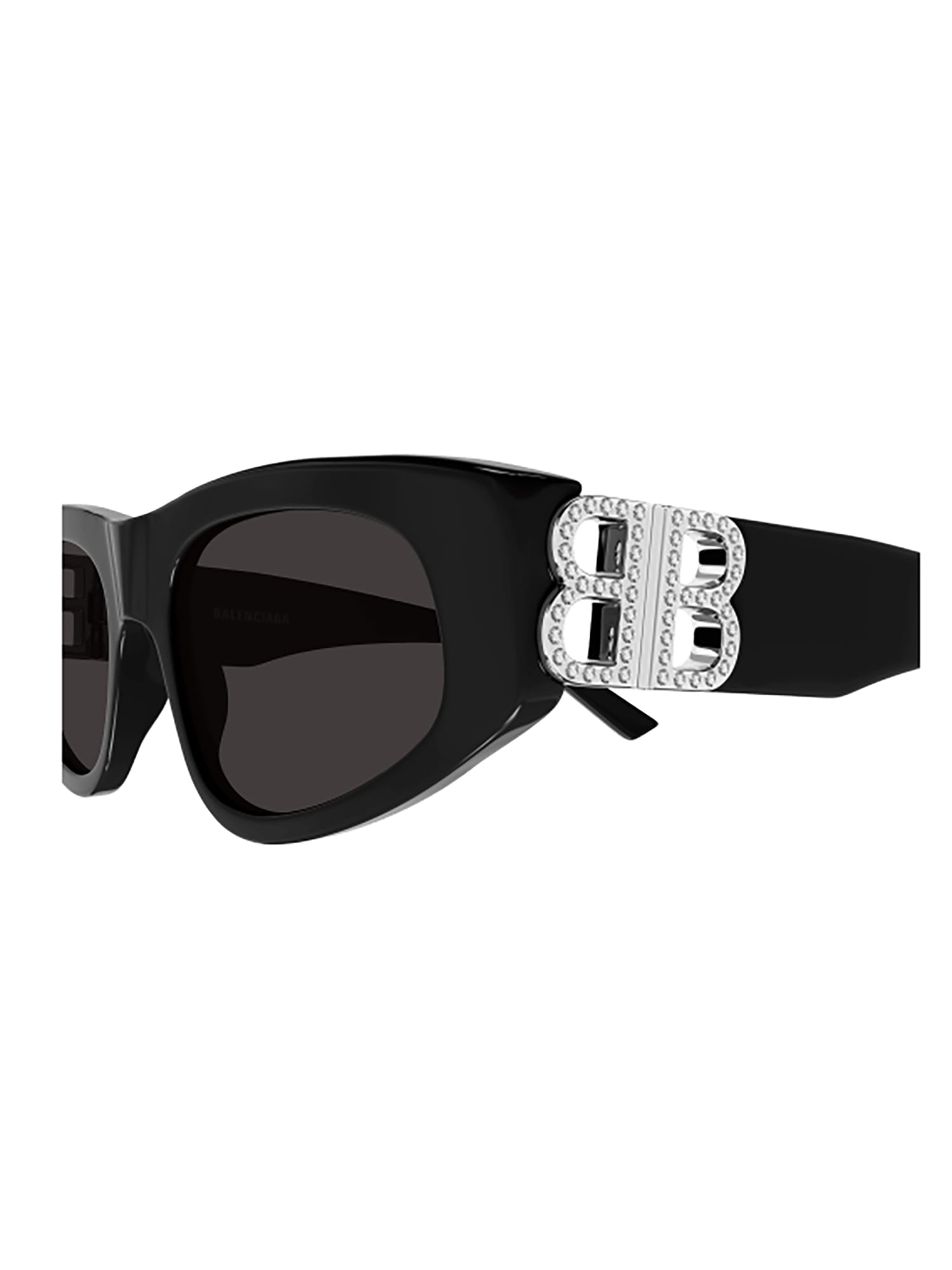 Shop Balenciaga Bb0095s Sunglasses In Black Silver Grey