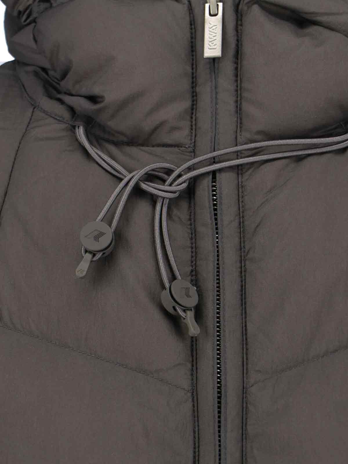 K-way Ripstop Down Jacket In Gray