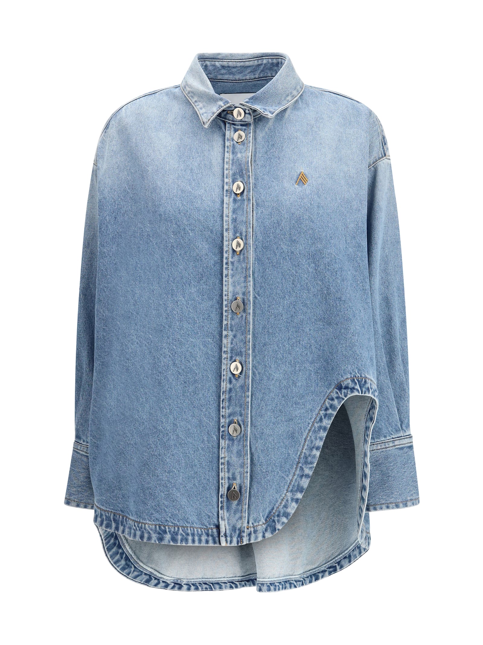 Attico Denim Shirt In Blue