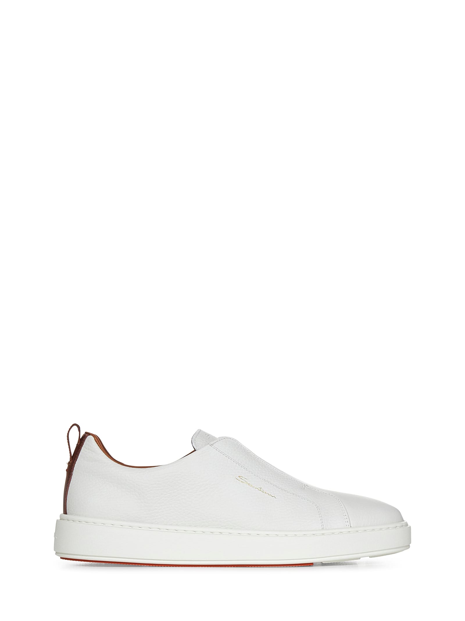 Shop Santoni Sneakers In White