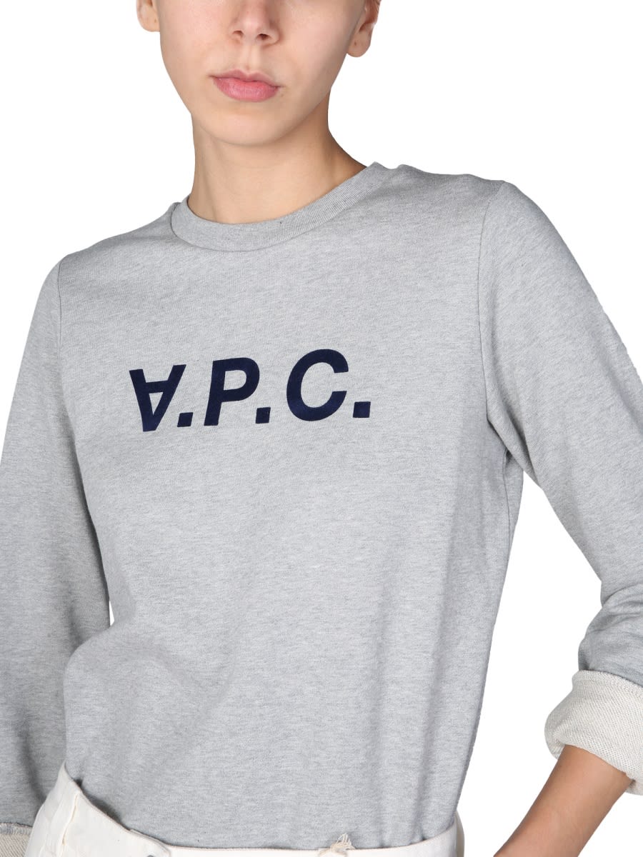 Shop Apc Live Sweatshirt In Grey