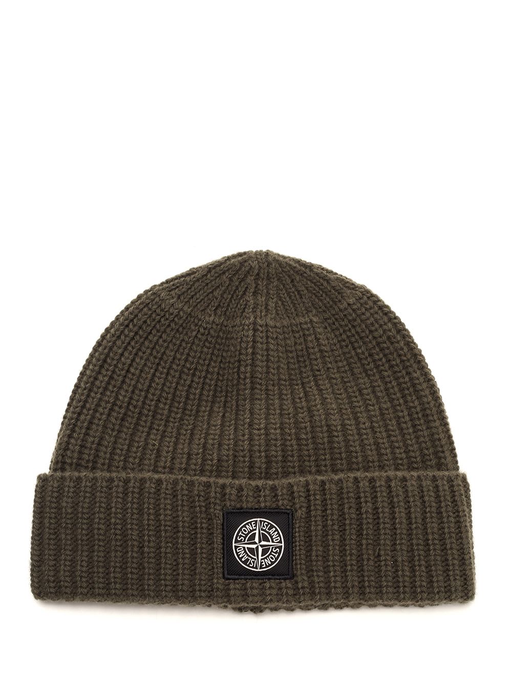 Shop Stone Island Wool Hat In Green