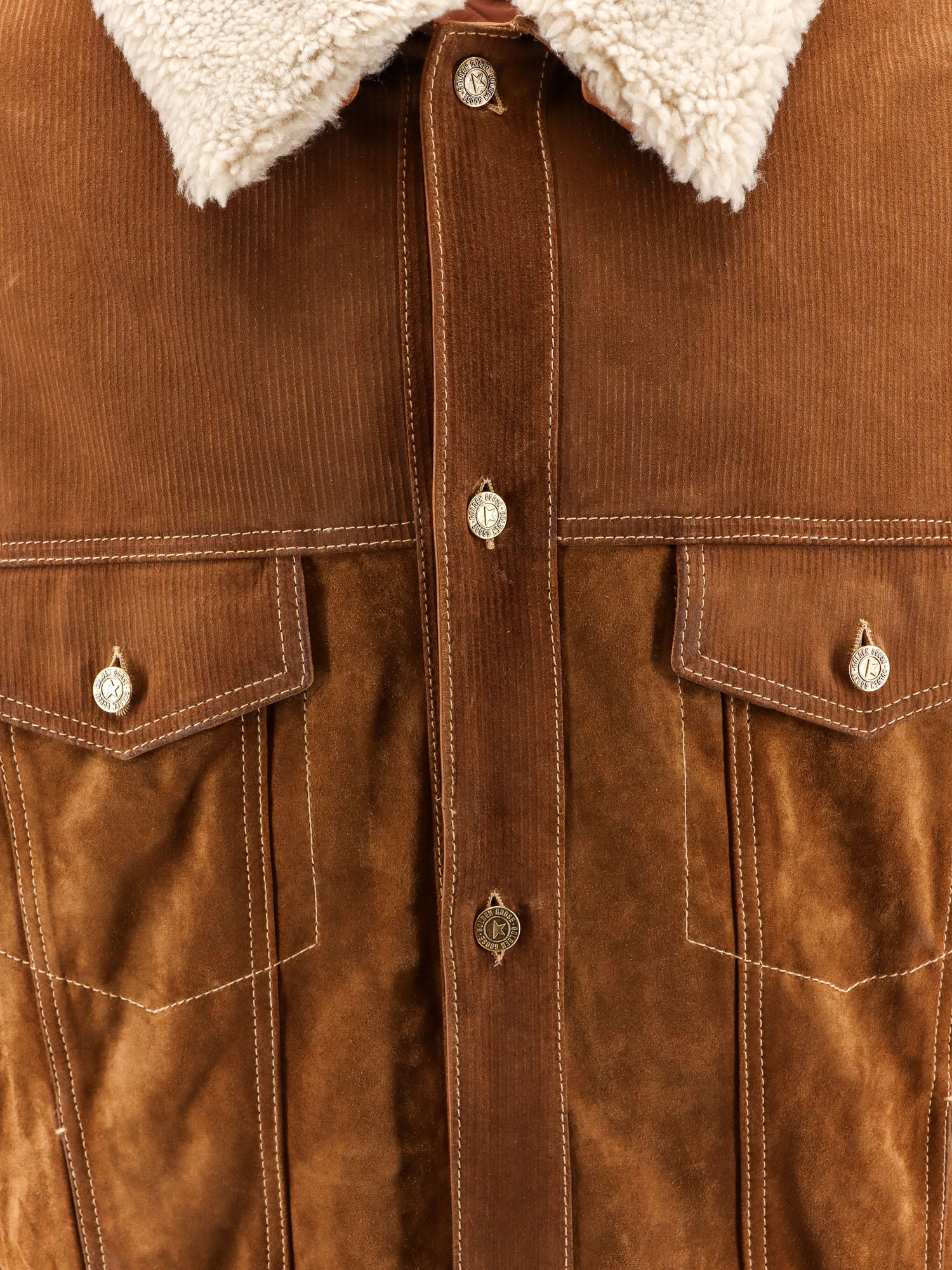 Shop Golden Goose Babette Jacket In Tobacco Brown