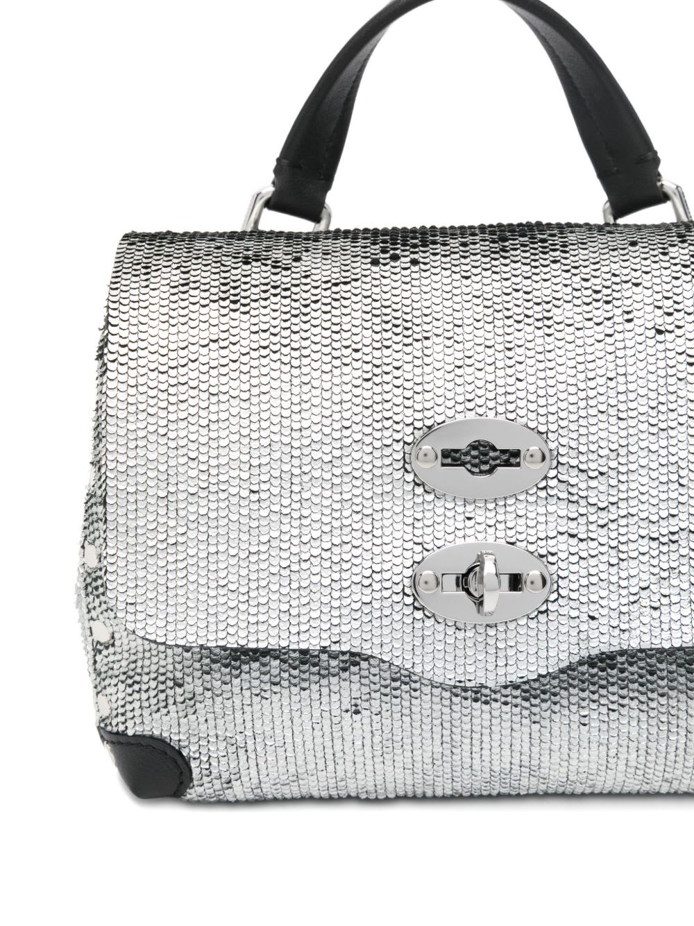 Zanellato Postina Cbi Baby Leather Handbag In Silver