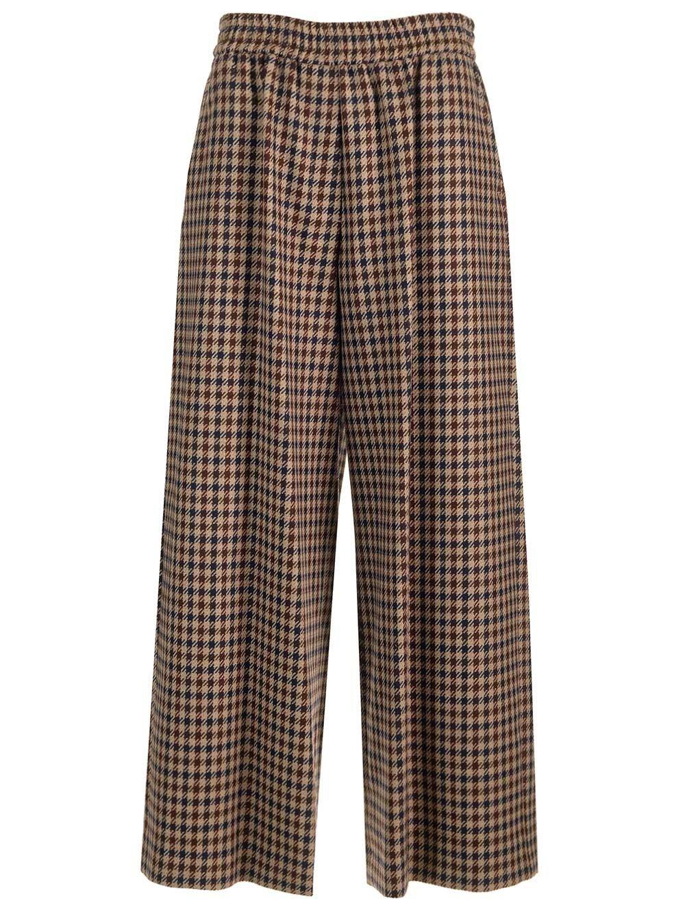 Ebe Checked Wide Leg Trousers