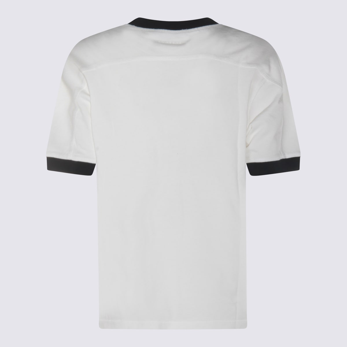 Anine Bing Short Sleeve Top Featuring Contrast Trim In White