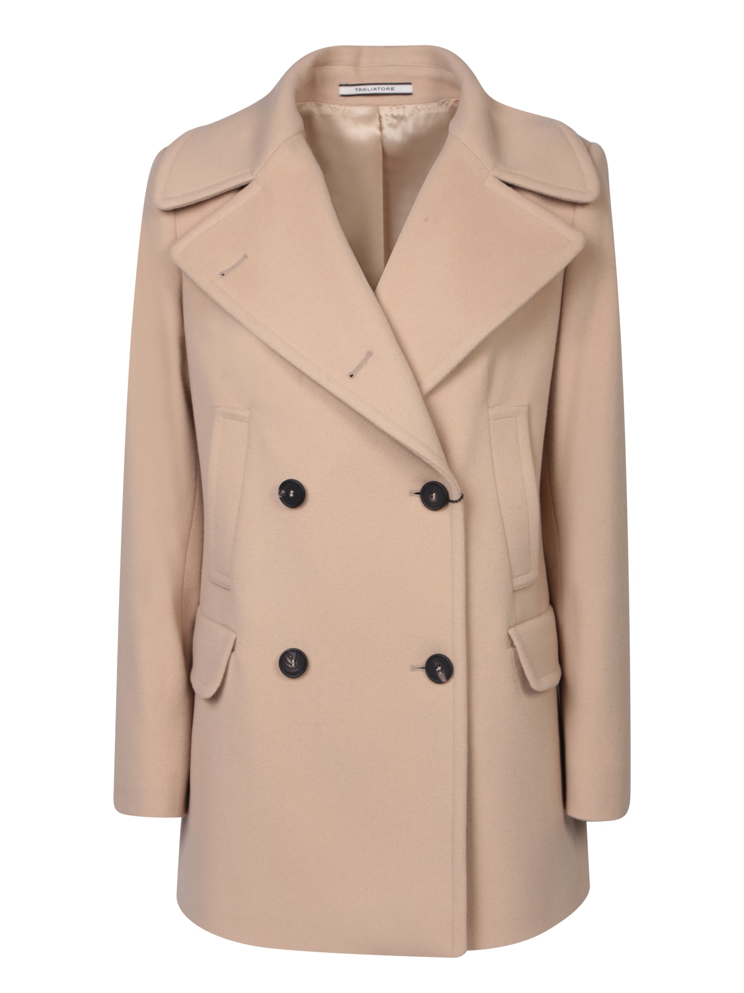 Shop Tagliatore Blanche Wool-cashmere Coat In Beige