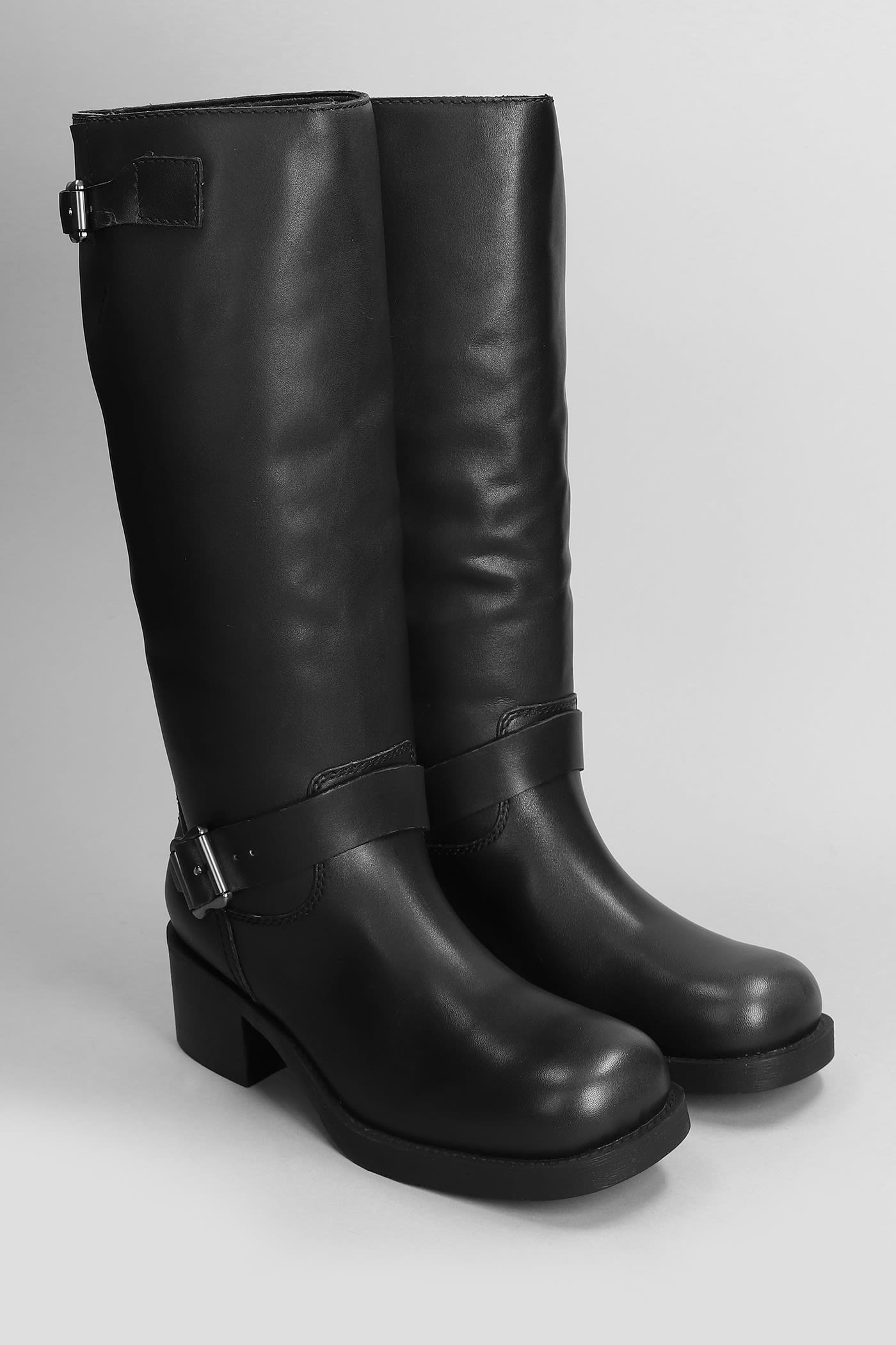 Shop Ash Trinidad High Heels Boots In Black Leather