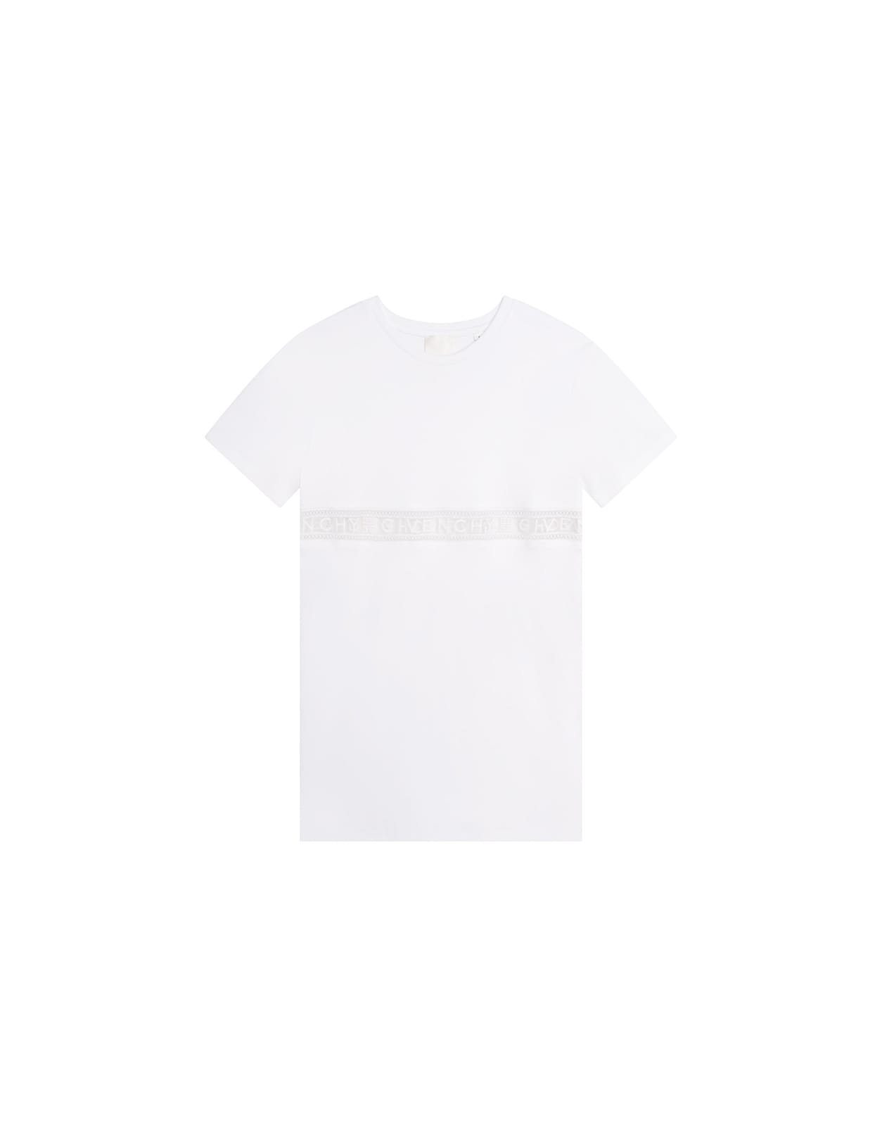GIVENCHY WHITE DRESS WITH GIVENCHY STRIPE