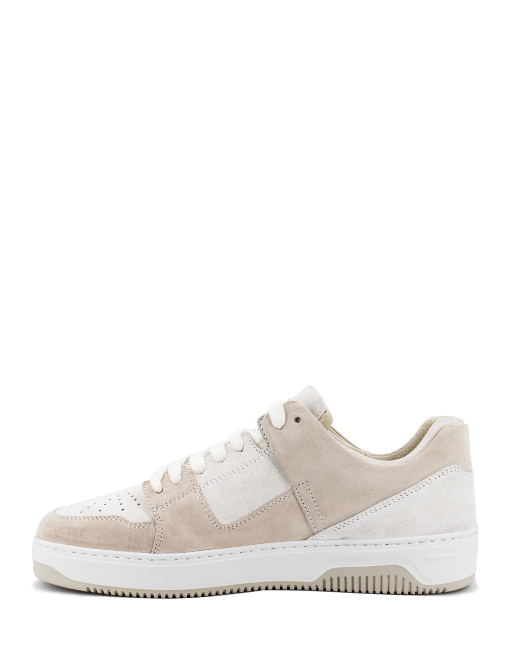 Shop Eleventy Sneakers In Sand And White