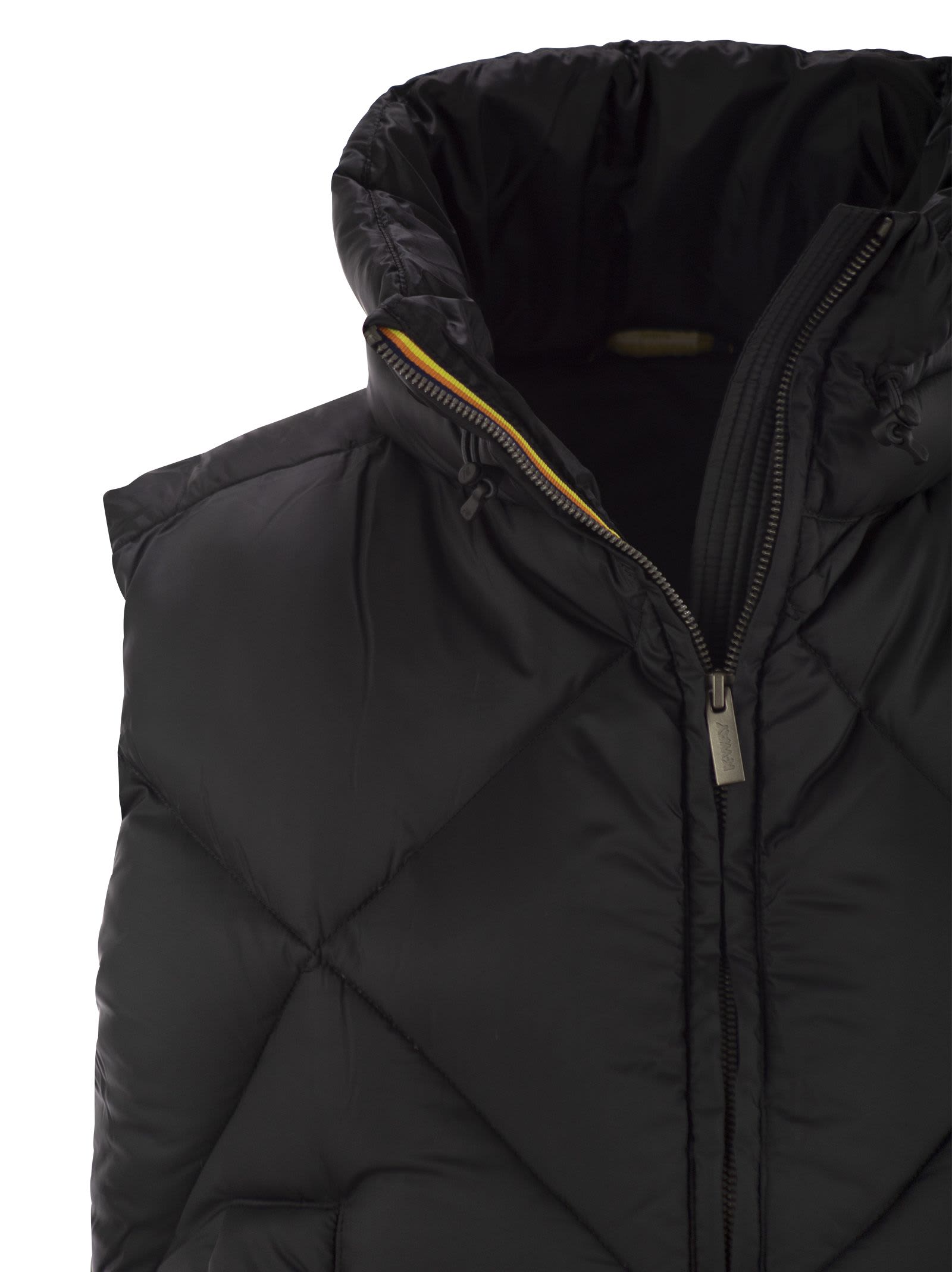 K-way Will Super Light Thermo Heavy Waistcoat In Black