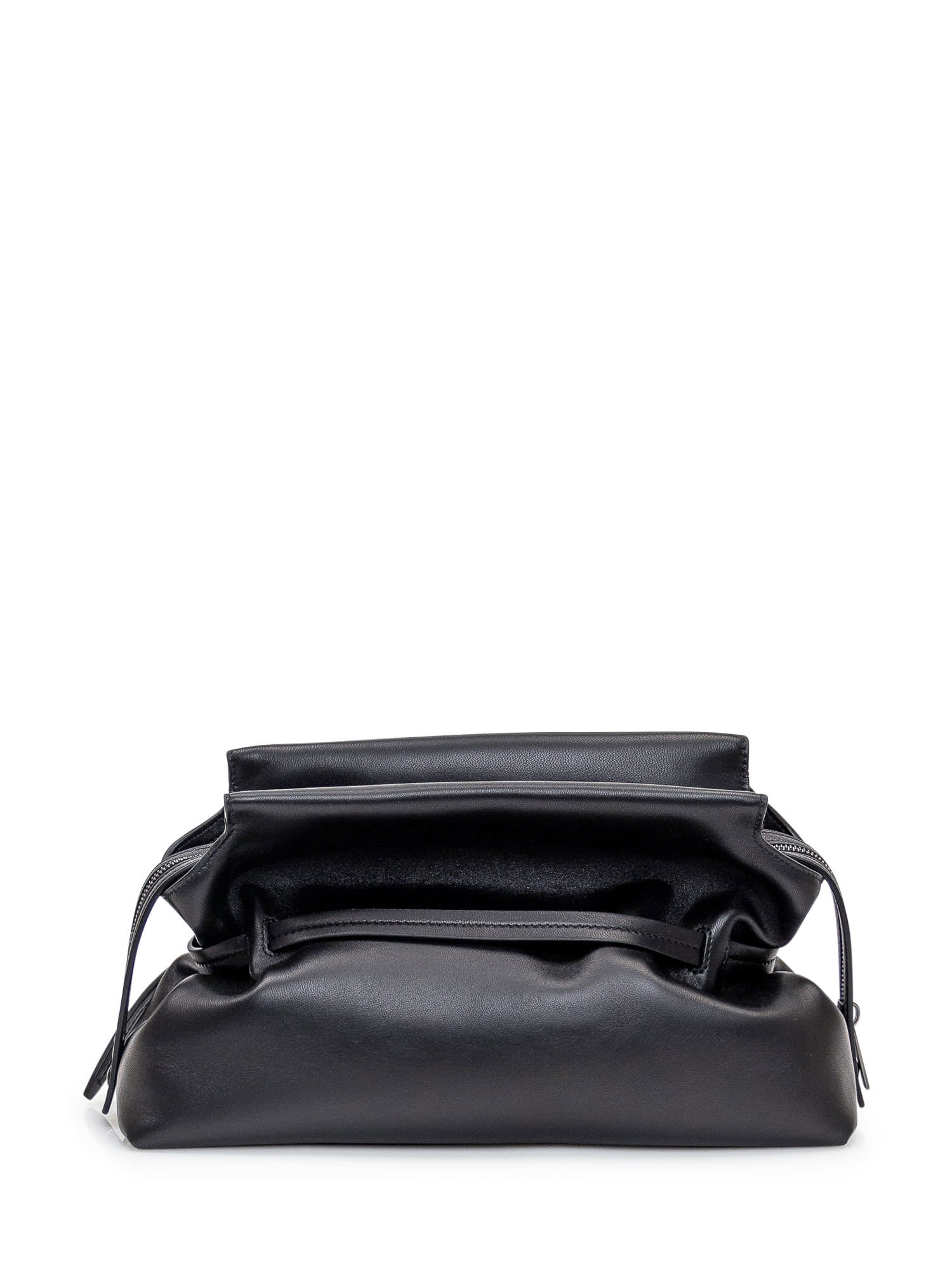 Shop Off-white Clutch Bag With Zip-tie Label In Black