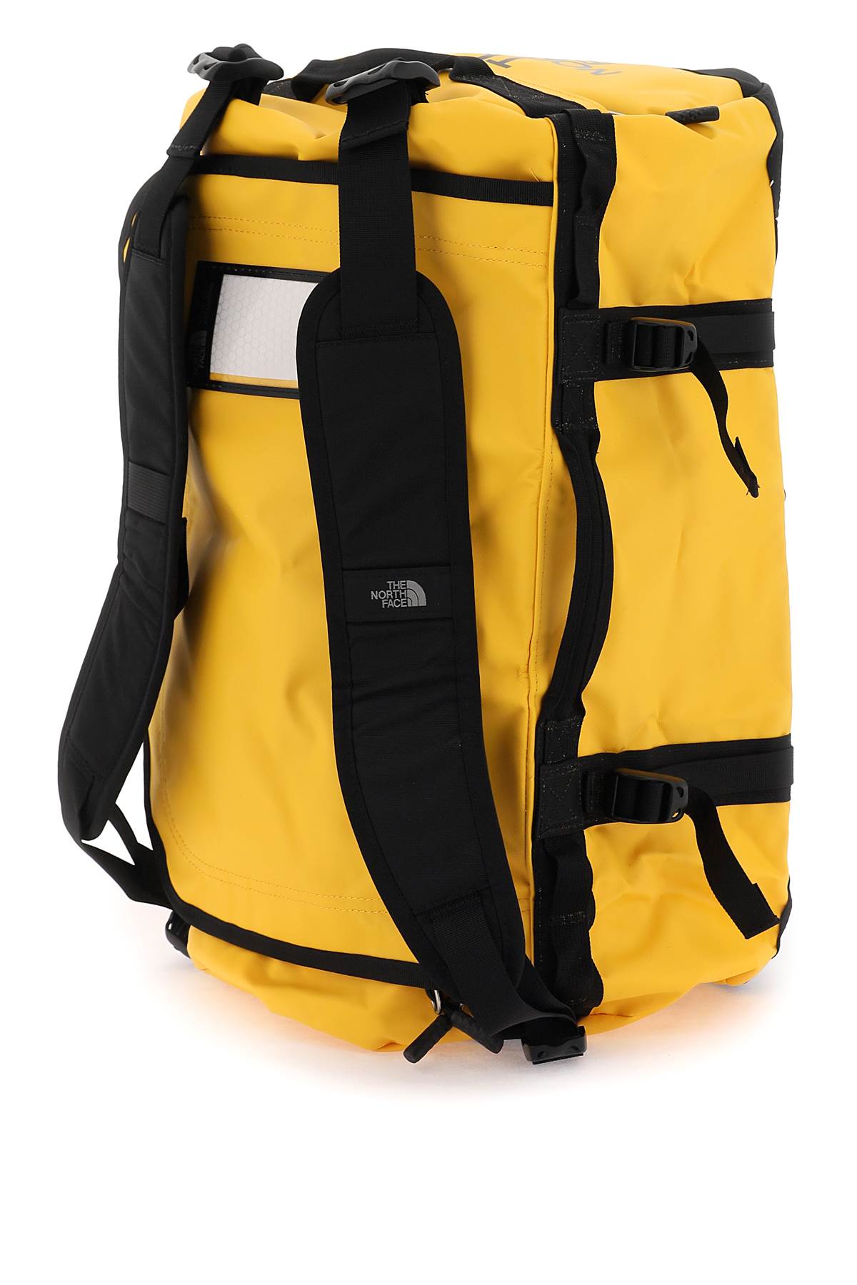 Shop The North Face Small Base Camp Duffel Bag In Summit Gold Tnf Black (yellow)