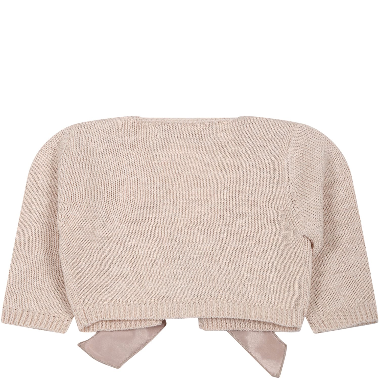 Shop La Stupenderia Pink Cardigan For Baby Girl