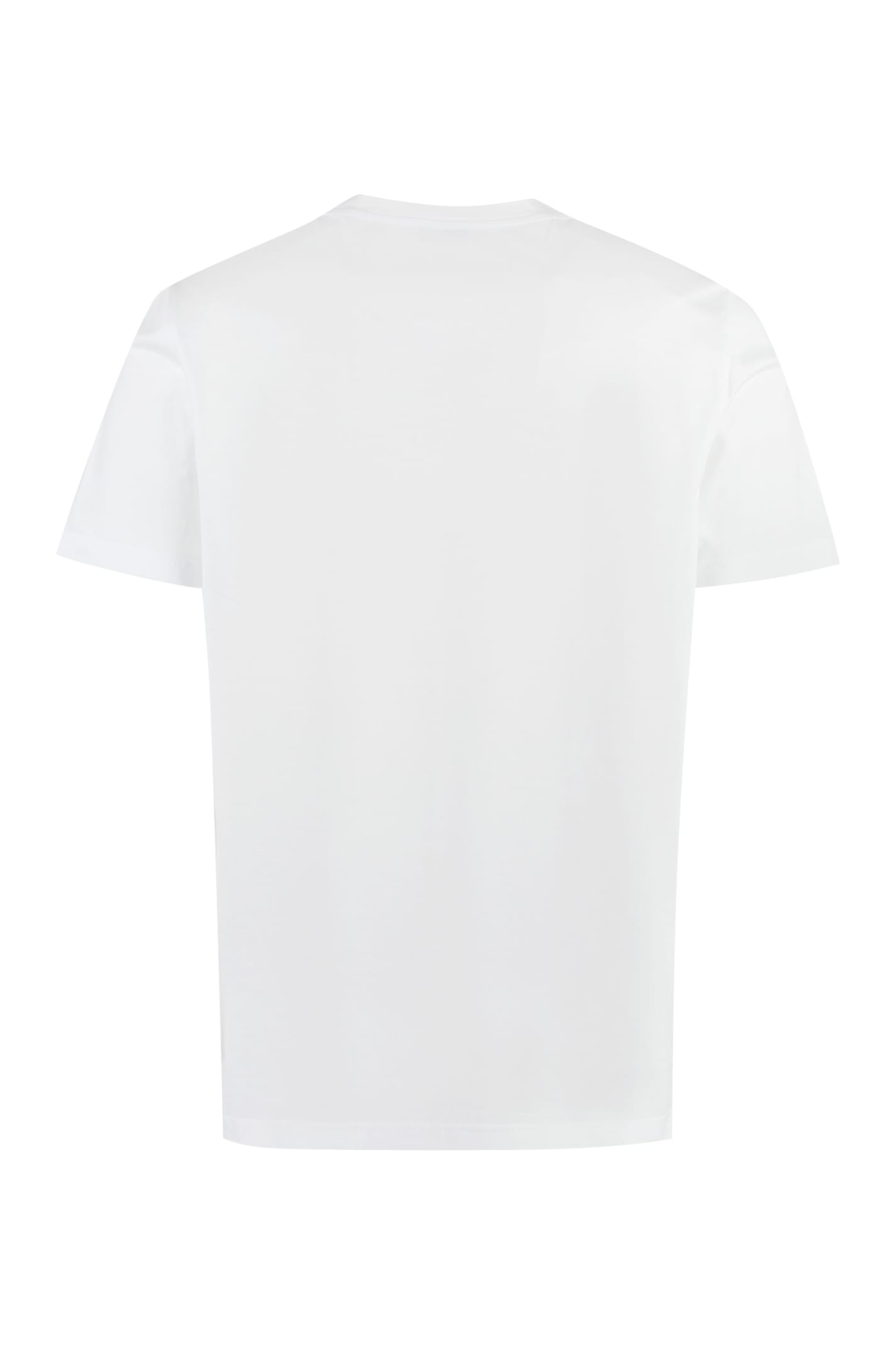 Dondup Short Sleeves T-shirt With Small Logo In White