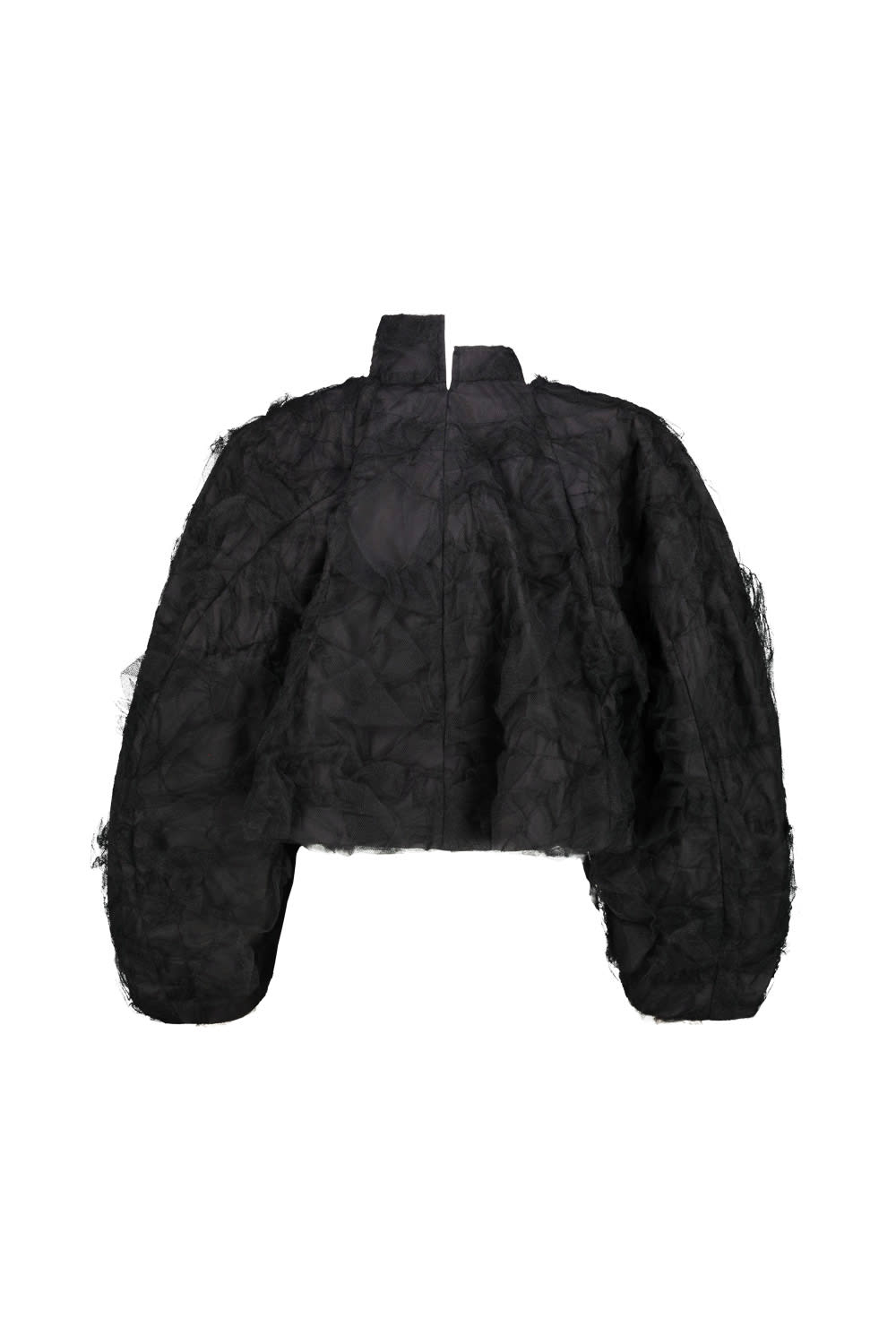 Shop Comme Des Garçons Tulle Jacket In Black