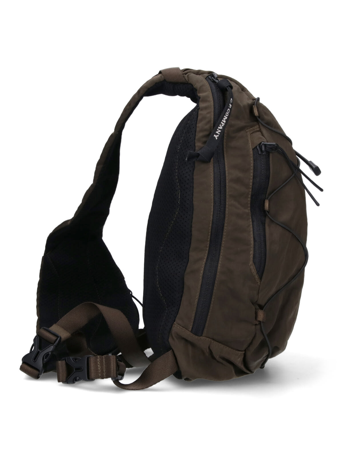 C.p. Company One-shoulder Logo Backpack In Green