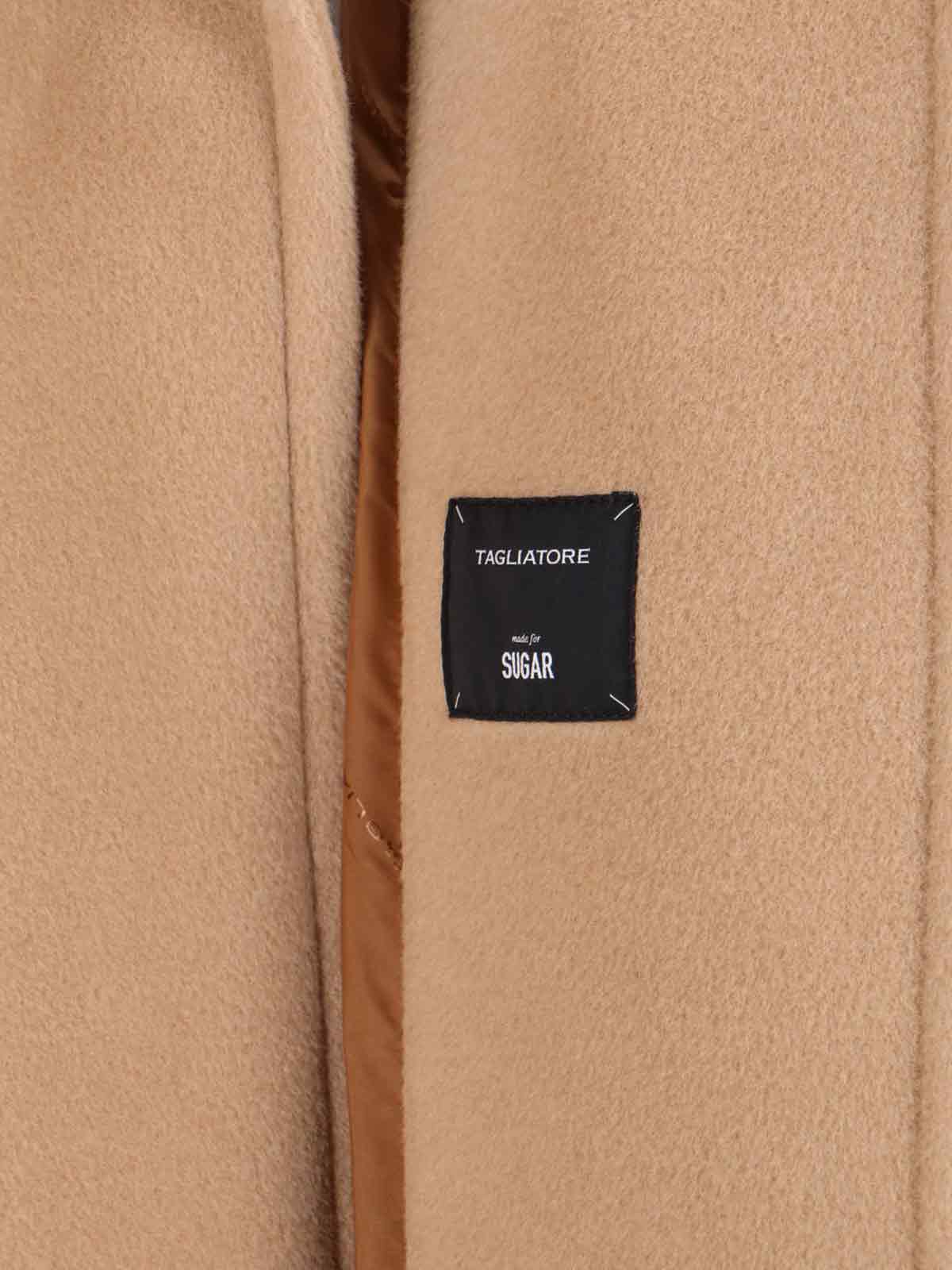 Tagliatore Structured Tailored Coat With Classic Silhouette In Brown