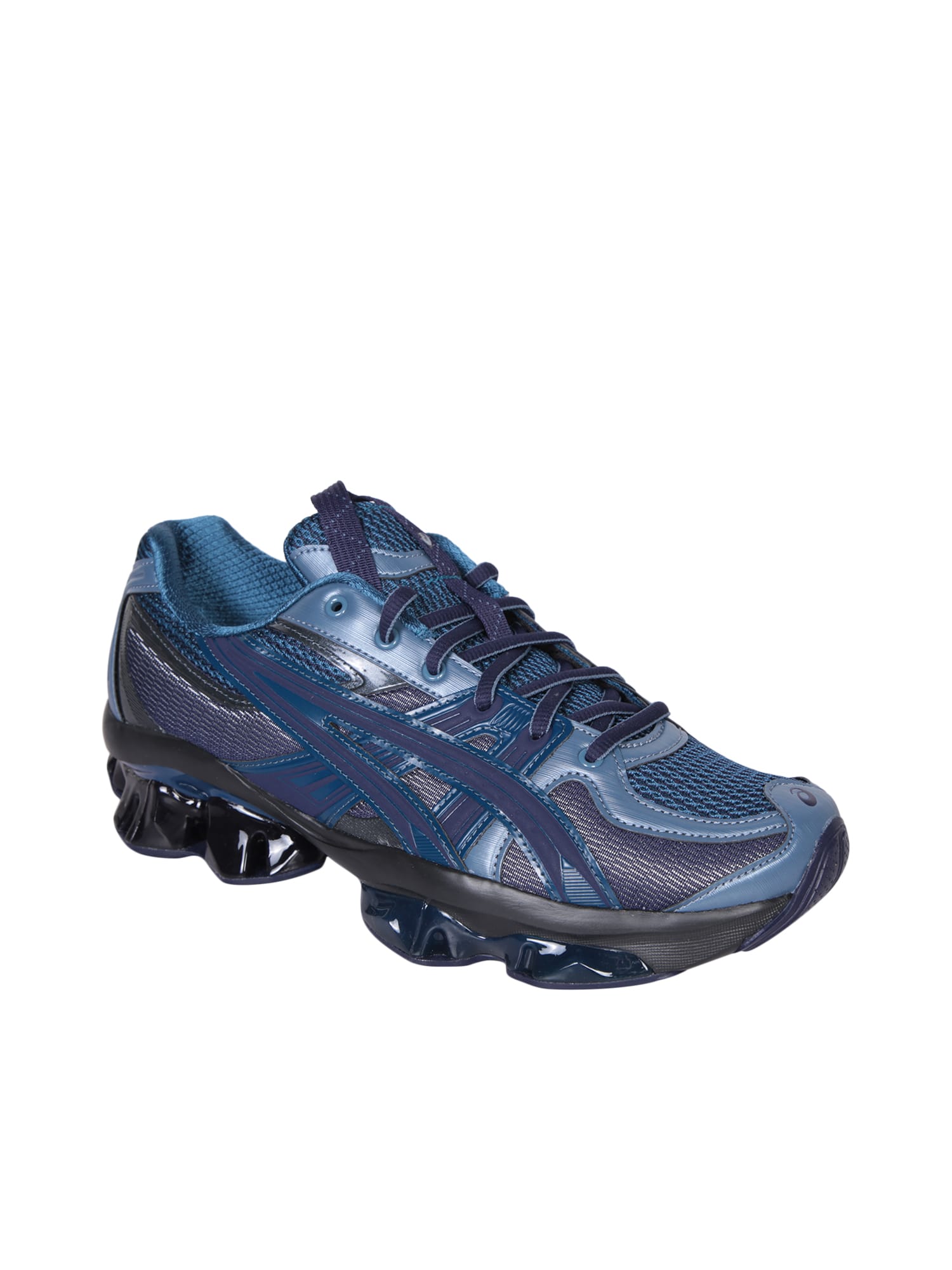 Shop Asics Us5s Quantum-kin Blue/brown Sneakers