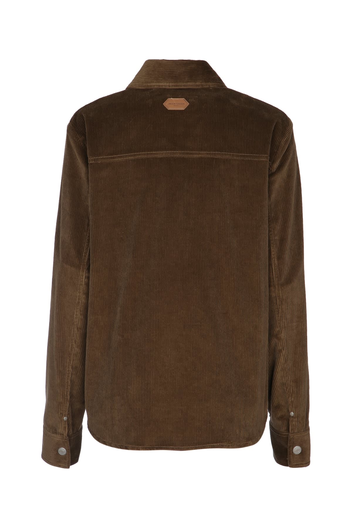 Jacob Cohen Corduroy Buttoned Shirt In Brown
