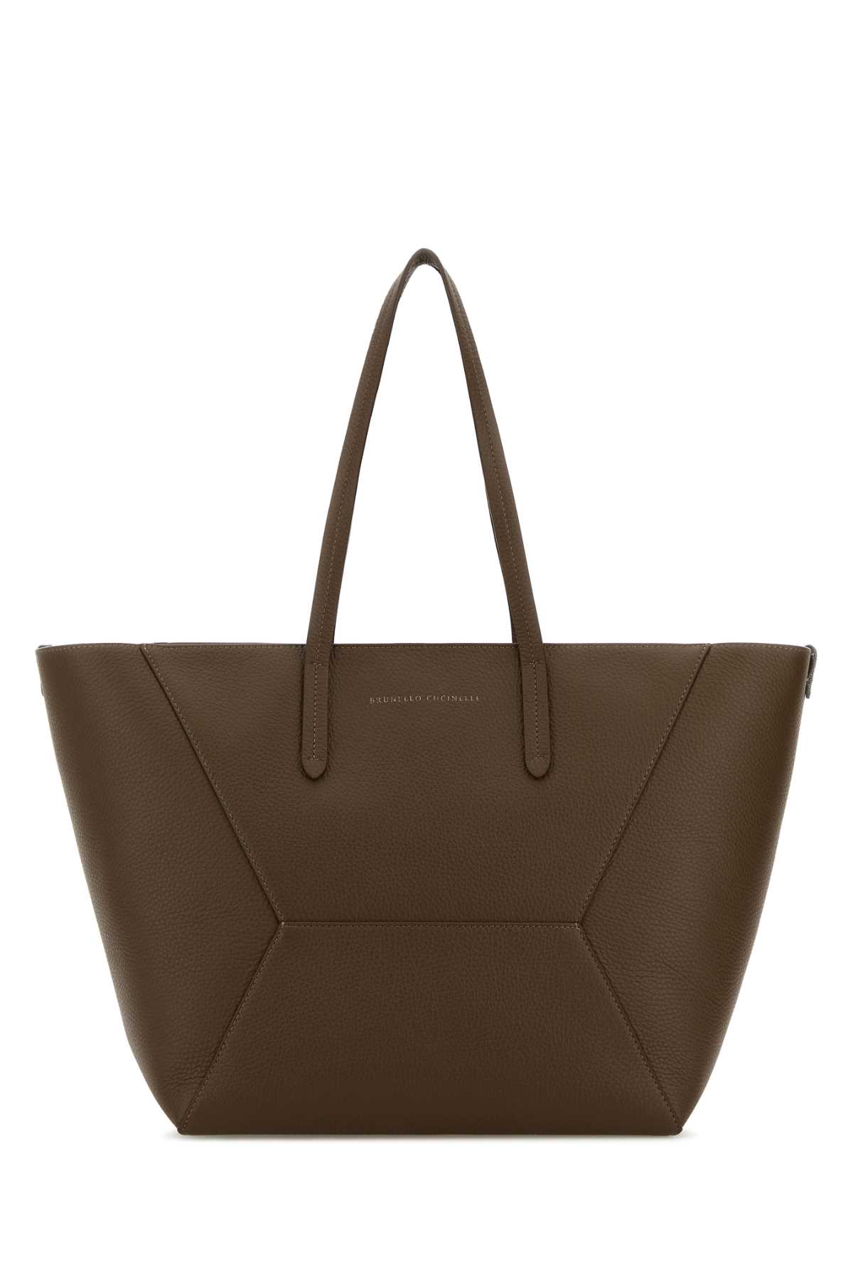 Brunello Cucinelli Mud Leather Shopping Bag