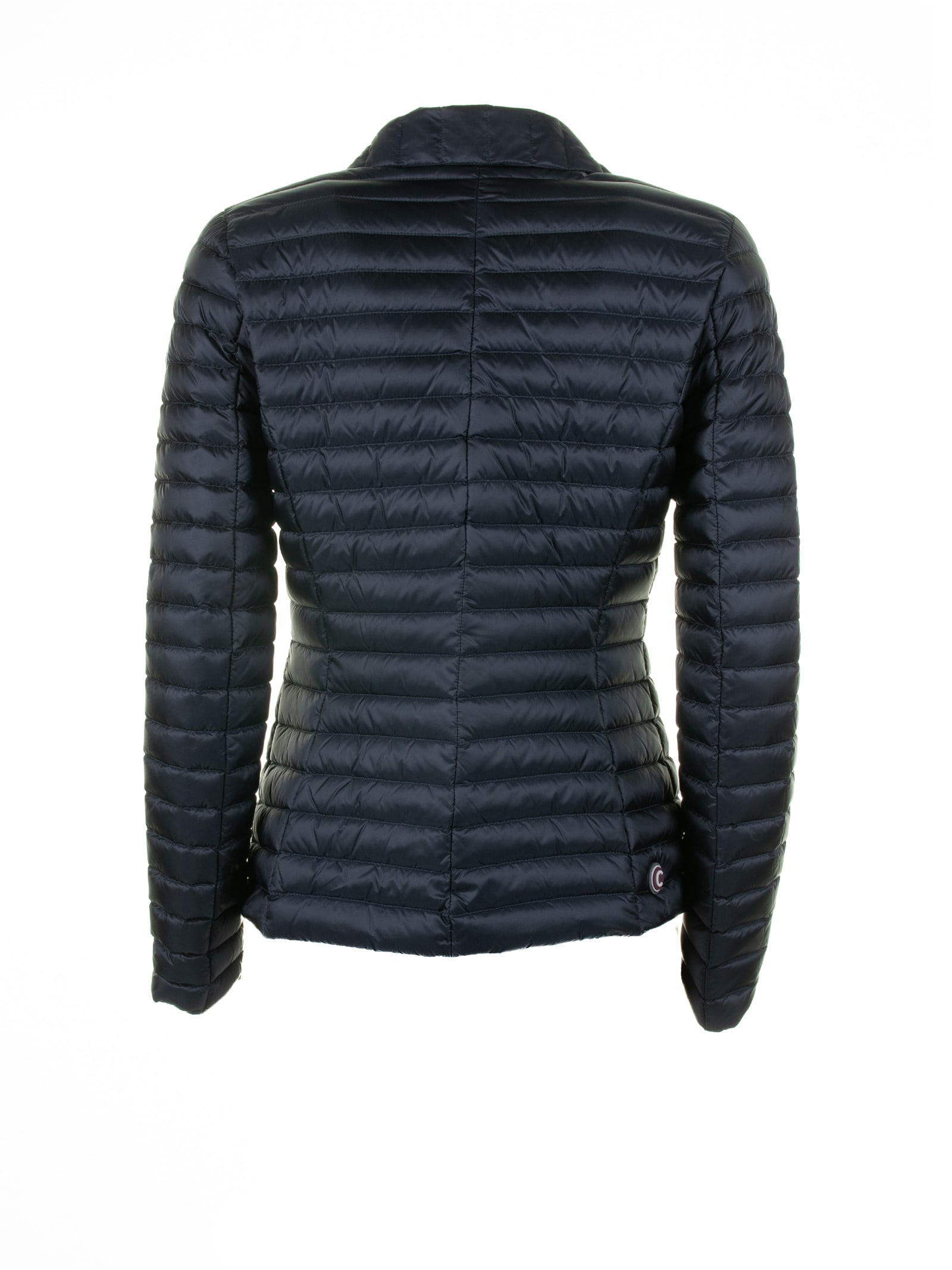 Shop Colmar Blazer Quilted Down Jacket With Lapel Collar In Blu