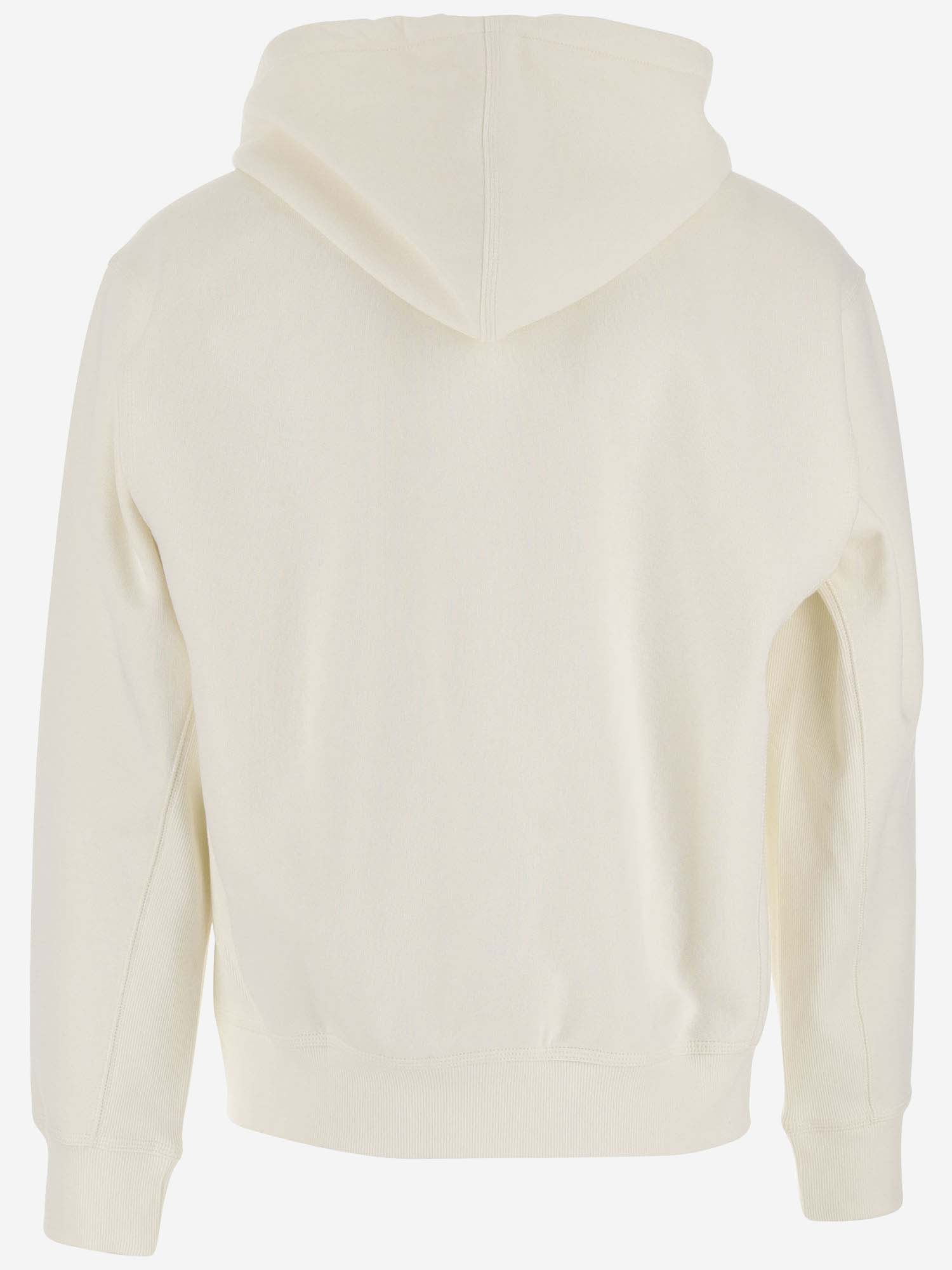 Shop Carhartt Cotton Blend Sweatshirt With Logo In Ivory