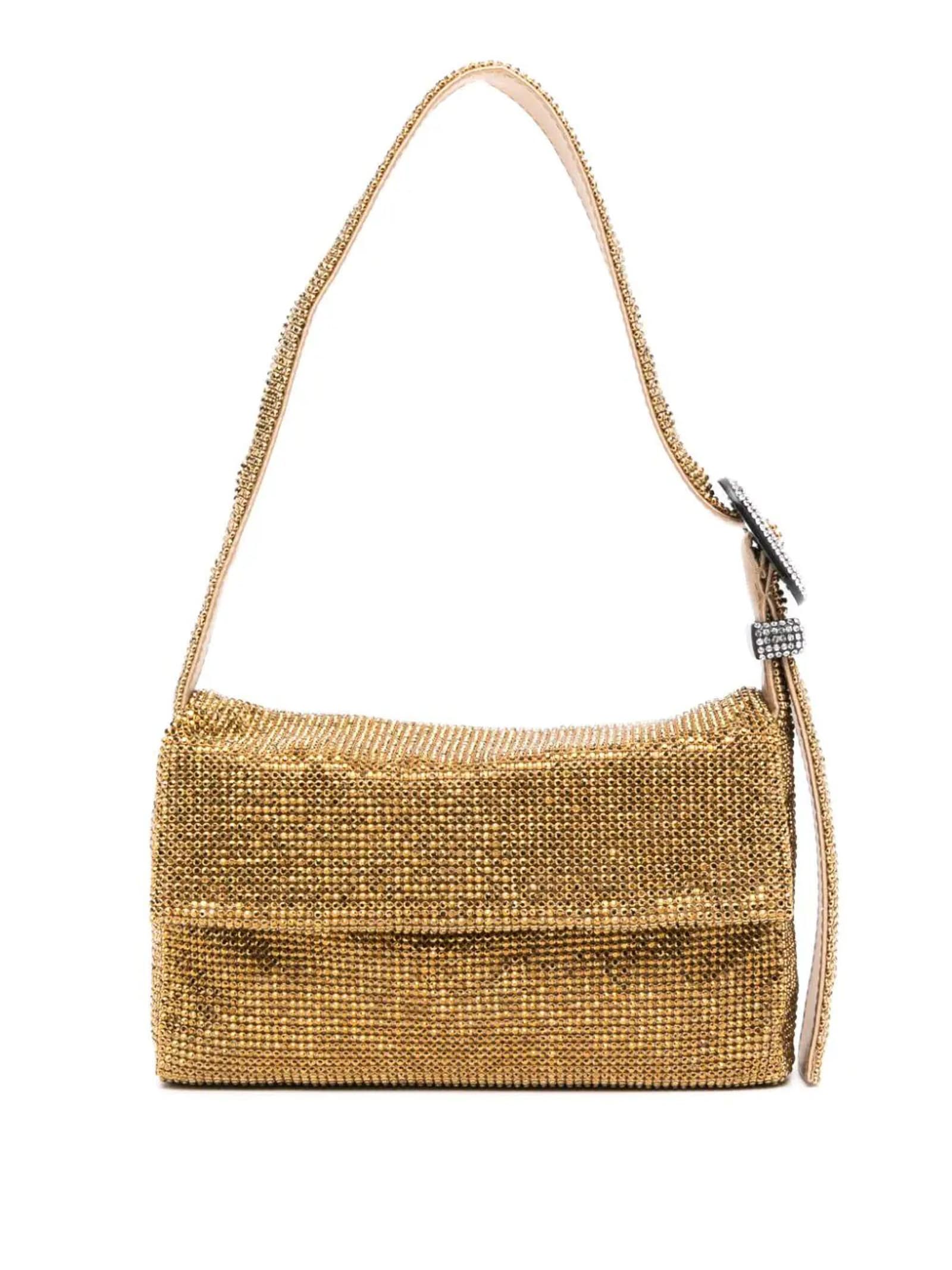 Benedetta Bruzziches Vitty Mignon Mesh Shoulder Bag In Oro