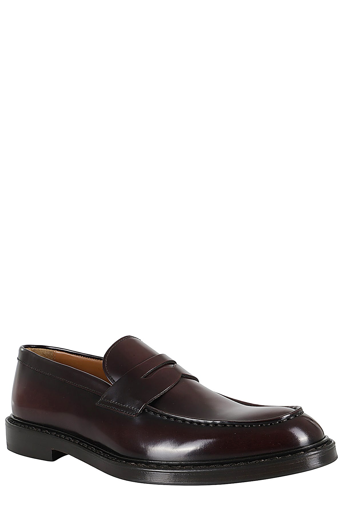 Doucal's Mocassino Penny Horse In Burgundy Moro