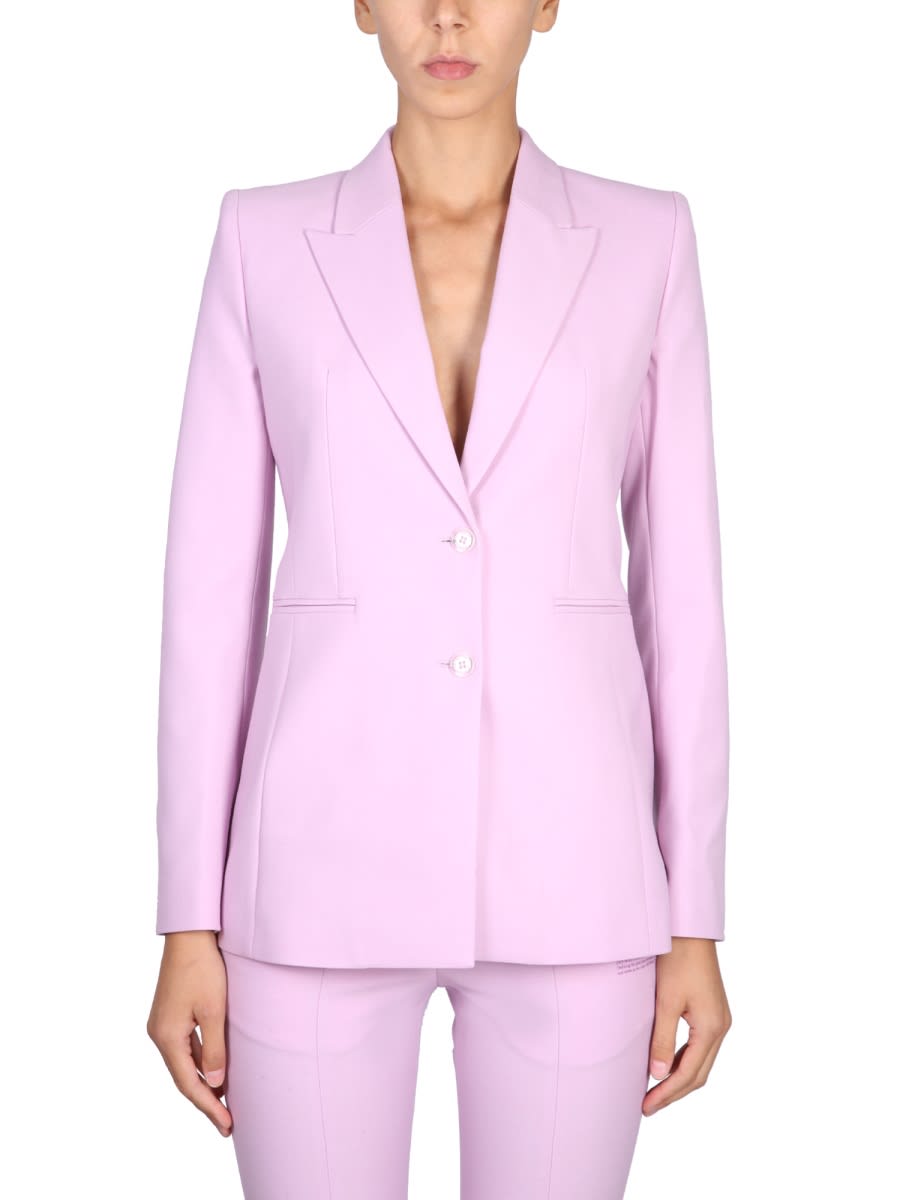 Shop Off-white Single-breasted Jacket In Lilac